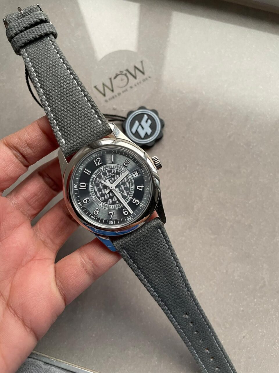 Replica PATEK PHILIPPE Calatrava 6007A-001 SS ZF 1:1 Best Edition Grey Dial on Grey Leather Strap A324CS - Top club