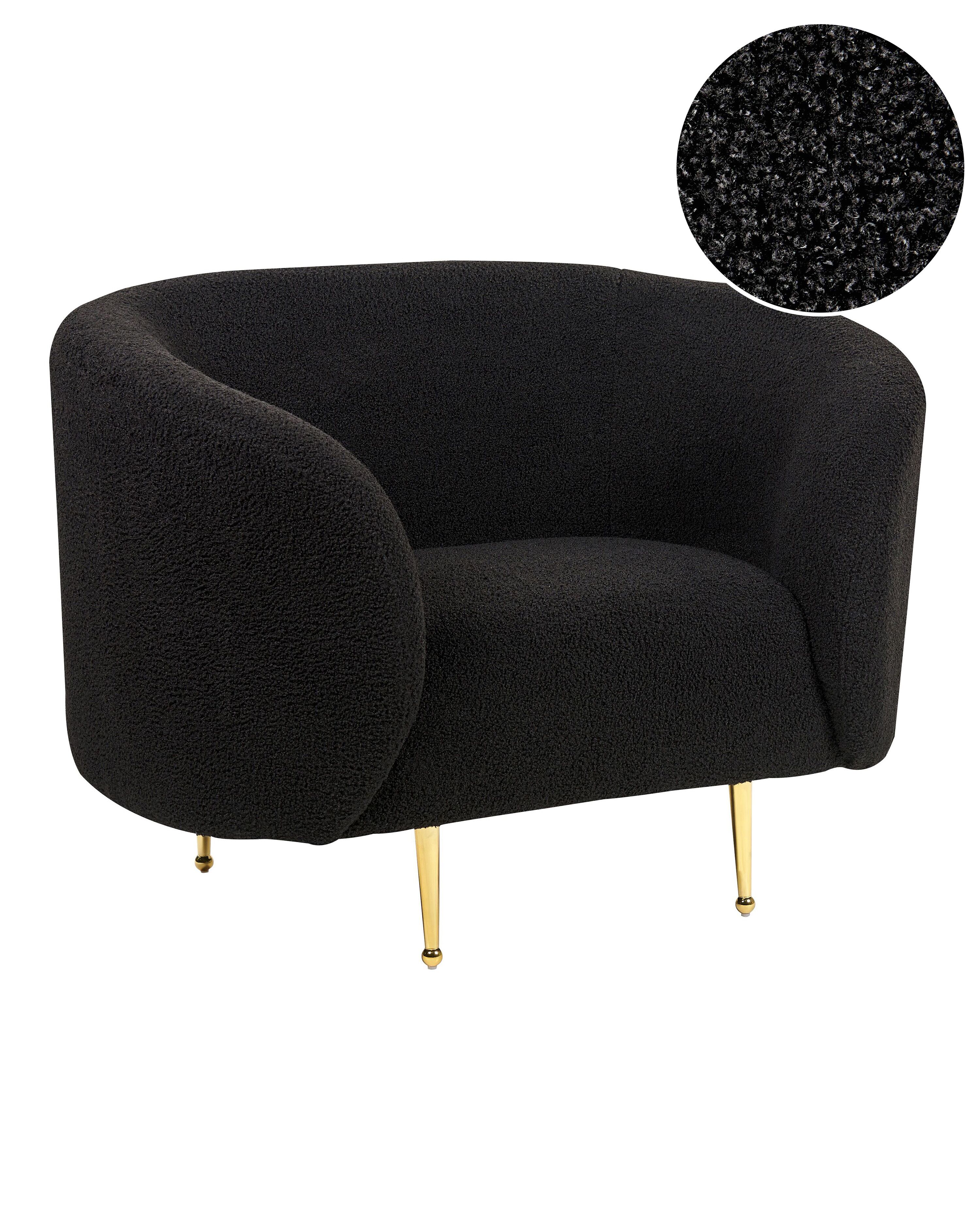 Armchair LOEN Boucle Black