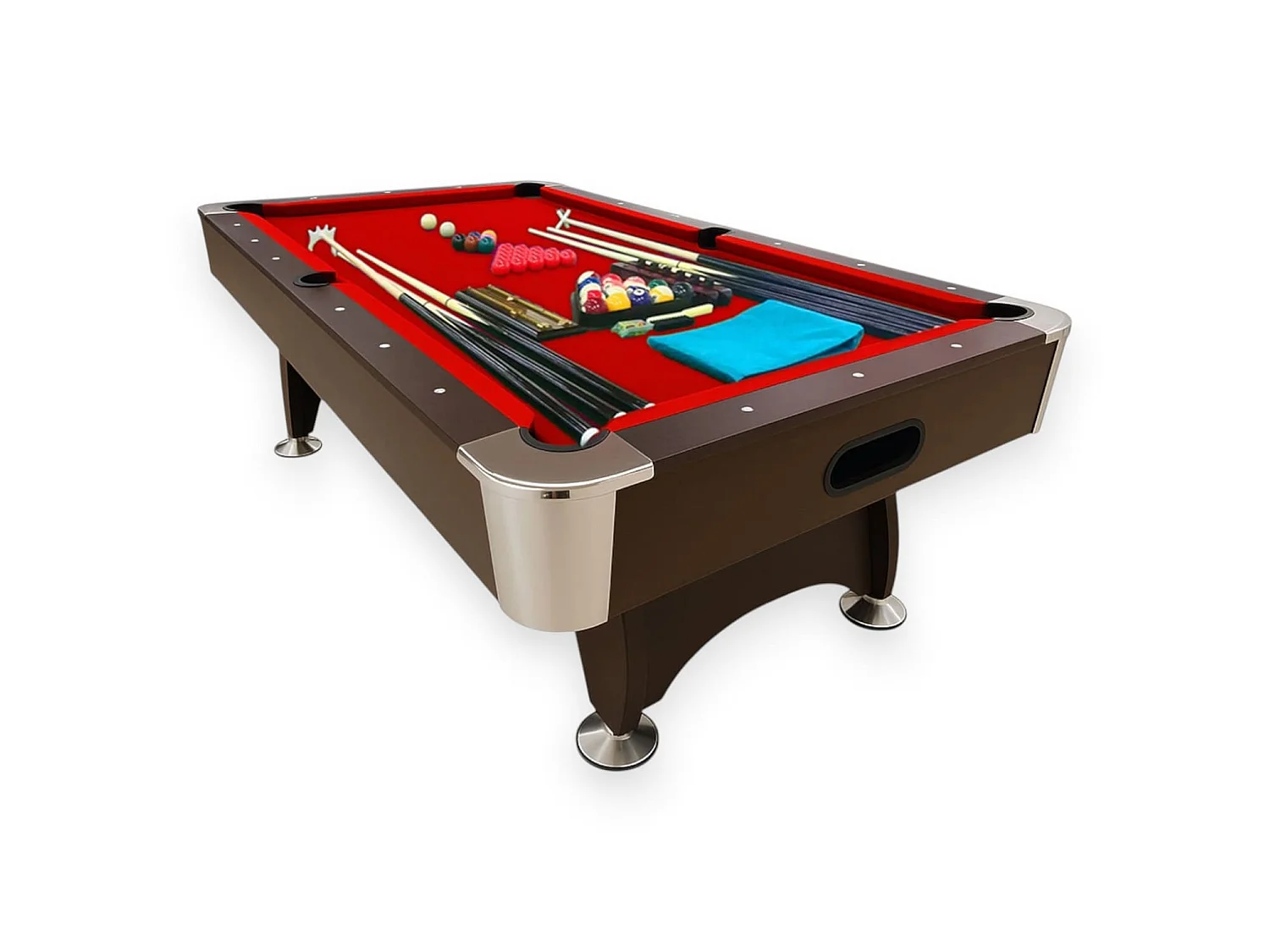 Table de billard 7 pieds avec accessoires complets – Iron Red