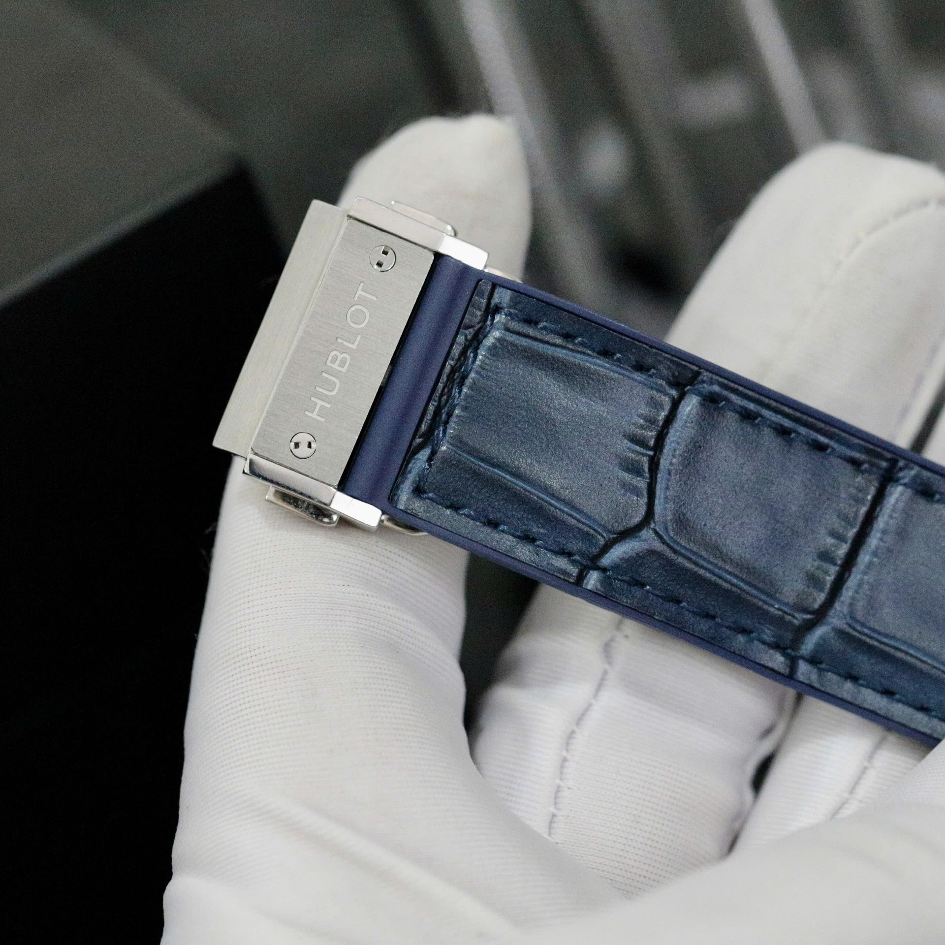 Hublot Classic Fusion Titanium Bezel Diamonds Blue Color Replica Watch HB Factory 42mm - Top club