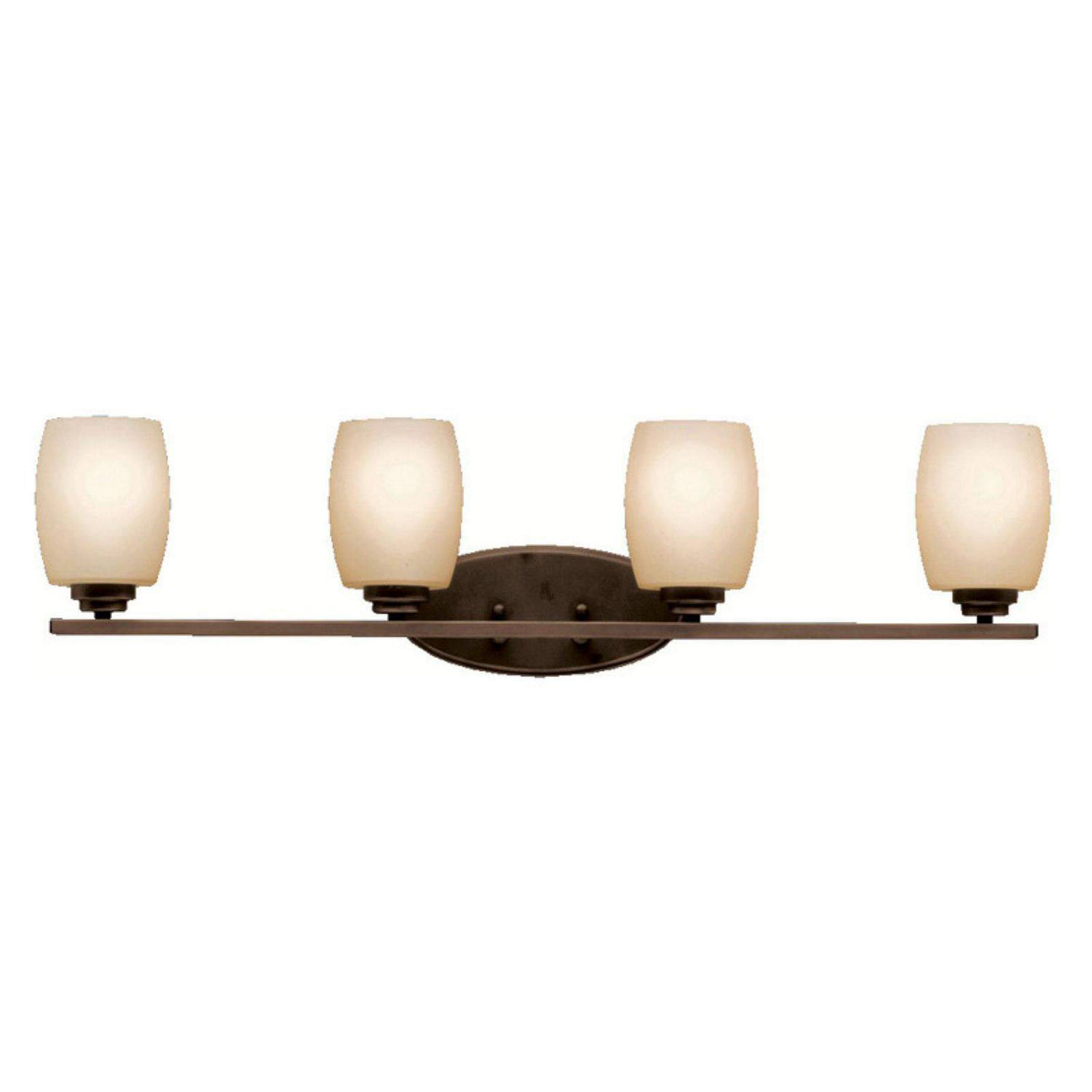 4 Light Bath Vanity Approved For Damp Locations With Contemporary Inspirations 9.25 Inches Tall By 33.75 Inches Wide-Chrome Finish-Incandescent