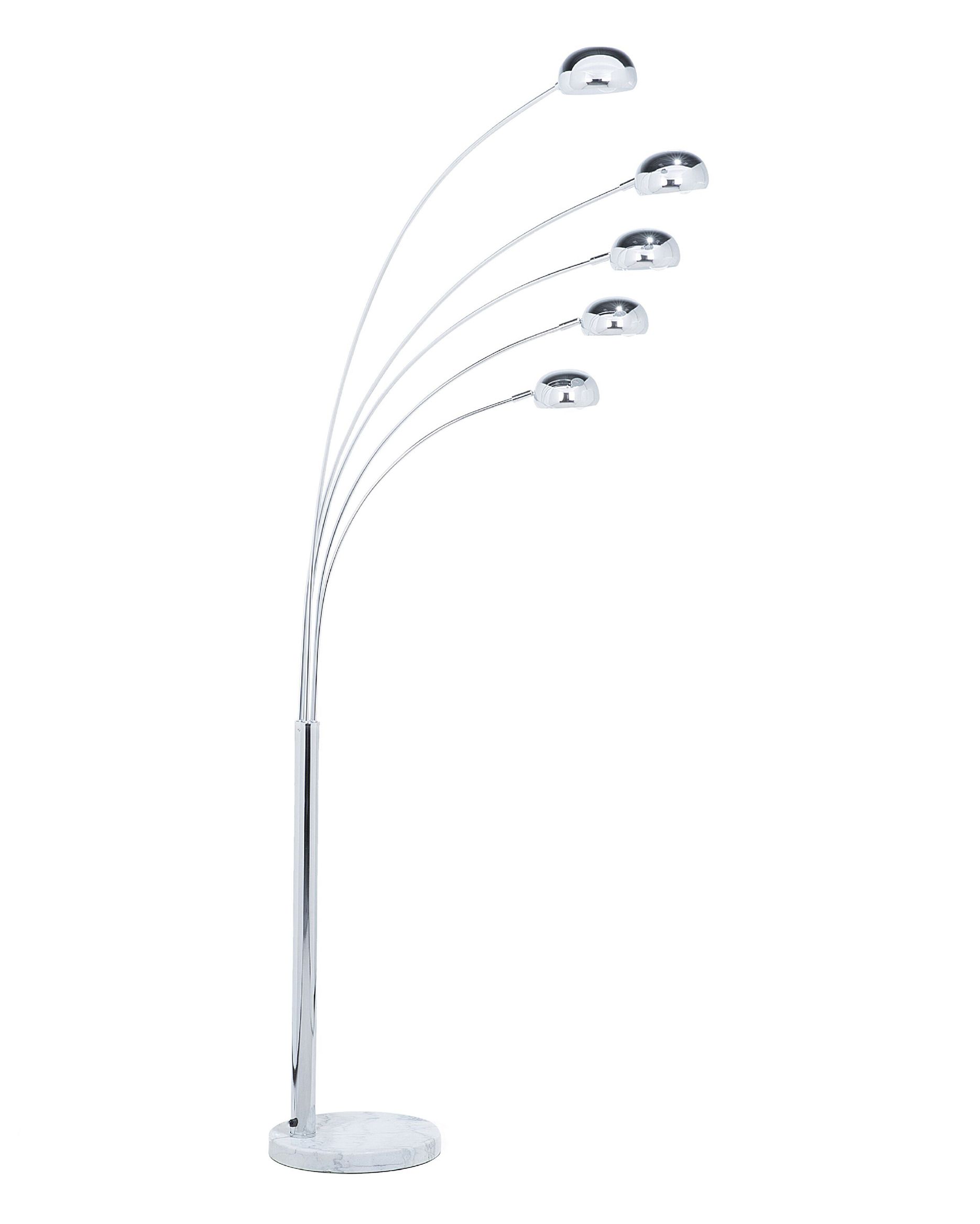 Floor Lamp FLINDERS Adjustable Metal Silver