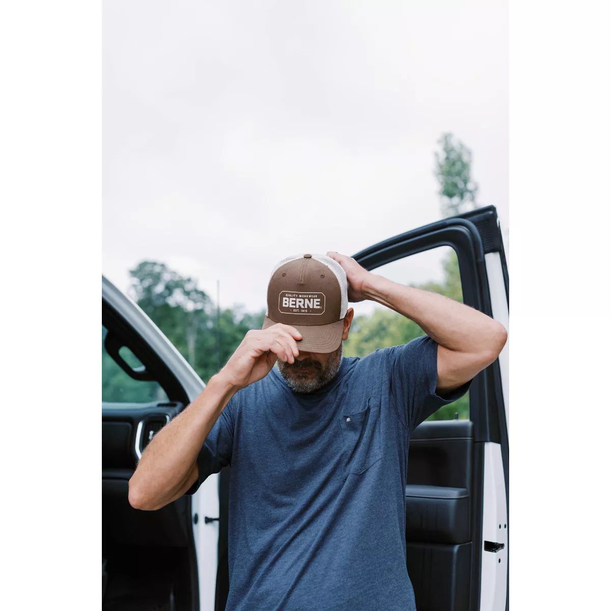 Berne Bitter Chocolate Badge Logo Trucker Cap