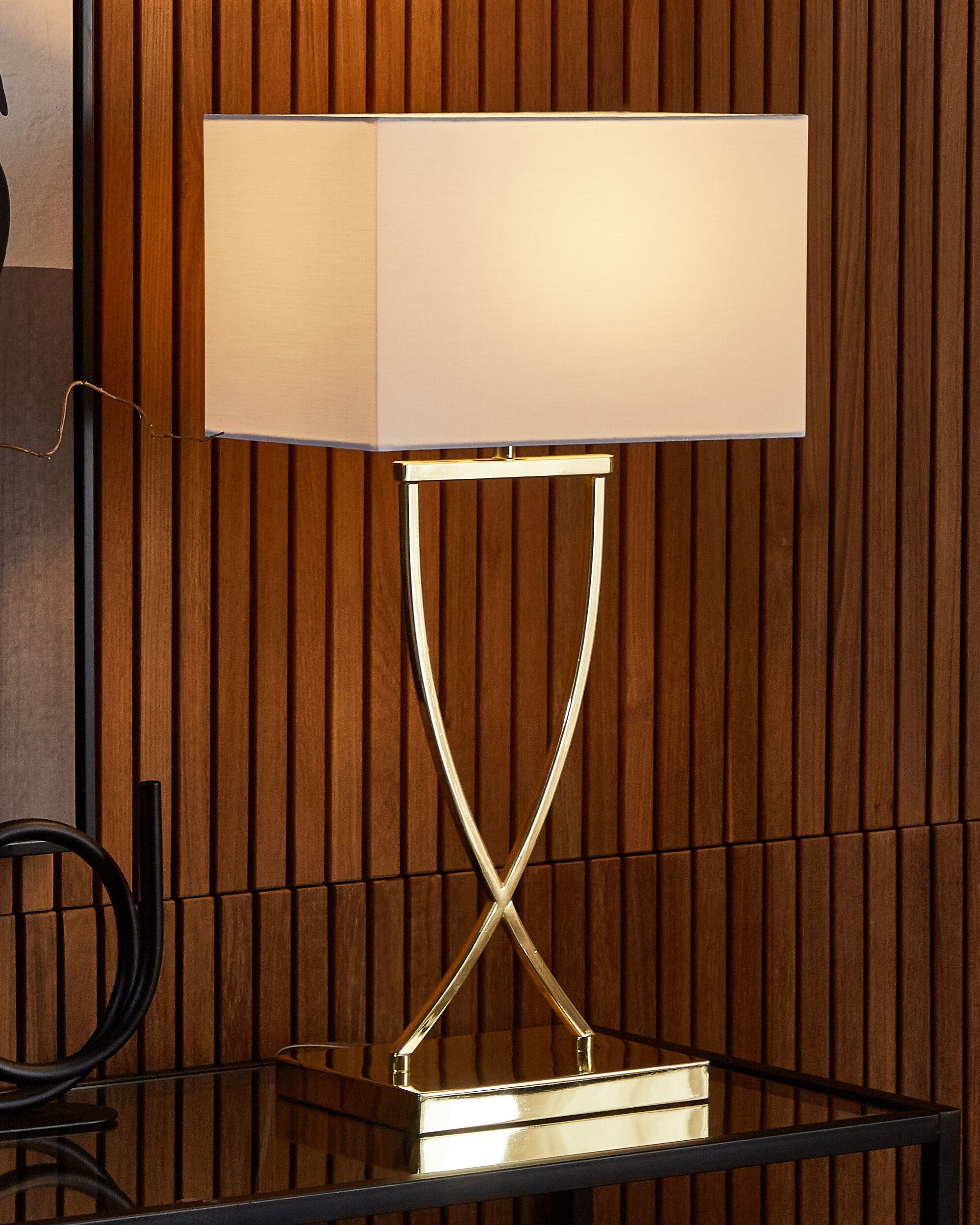 Table Lamp YASUNI Metal White/ Gold