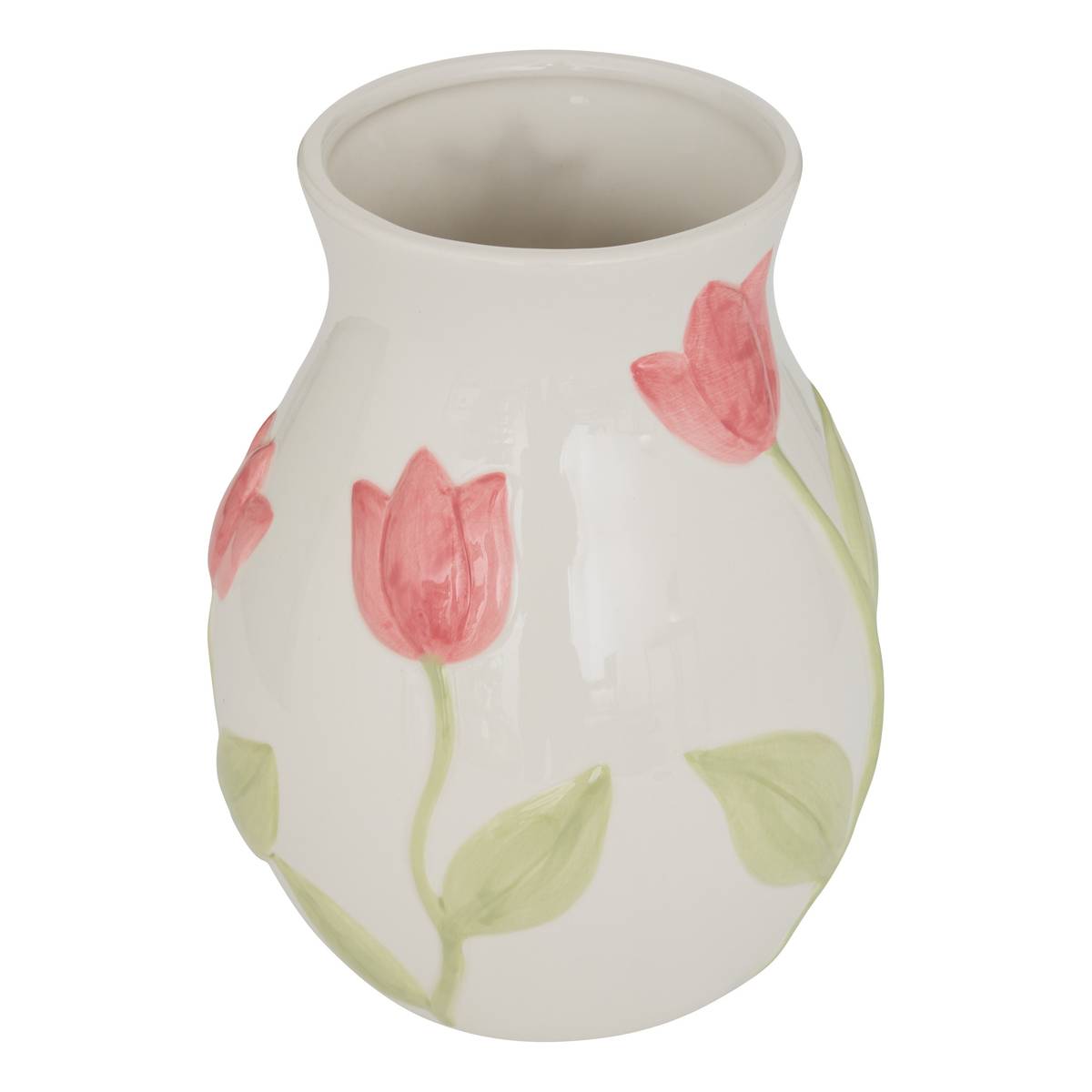 Vase "Fleur de rose" Multicolor, H.21 cm