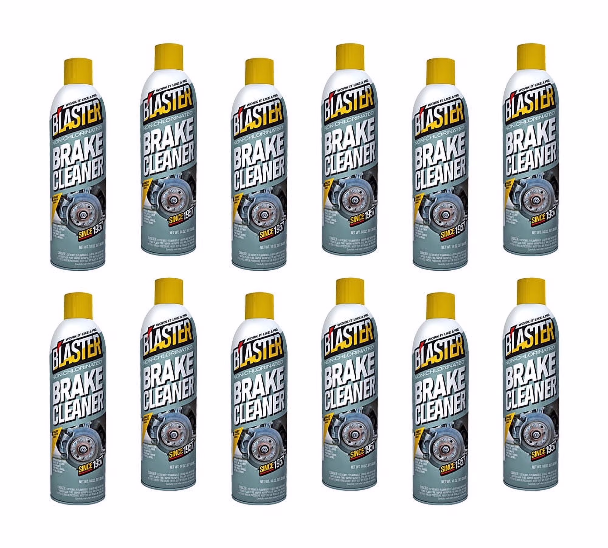 Blaster (12 Pack) Non-Chlorinated Brake Cleaner, Part No. 20-BC, 14 oz. Aerosol Can