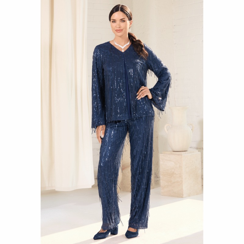 Heidi Sequin Pant Set - MIDNIGHT VELVET CATALOG