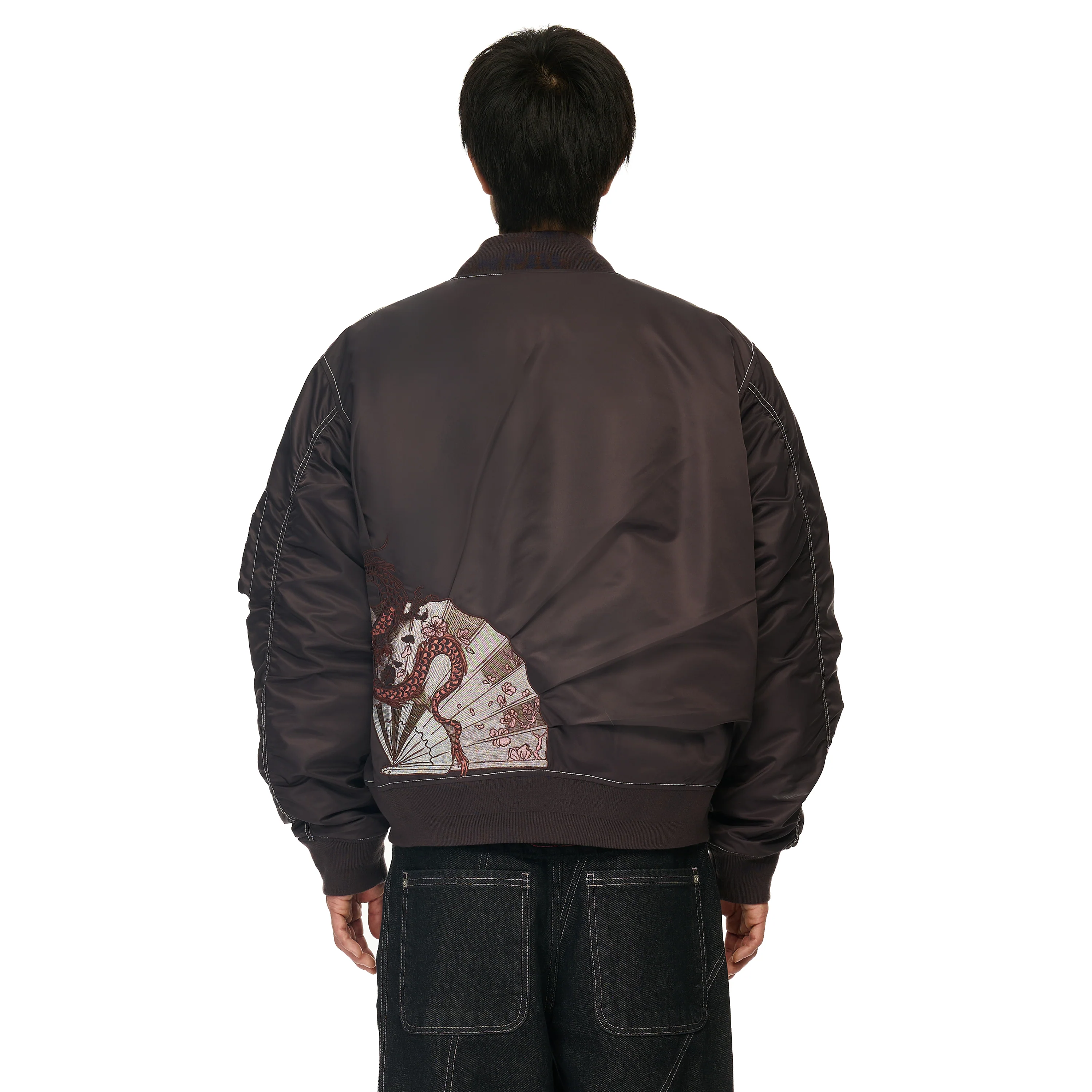 "yakuza v2" bomber Jacket deep plum
