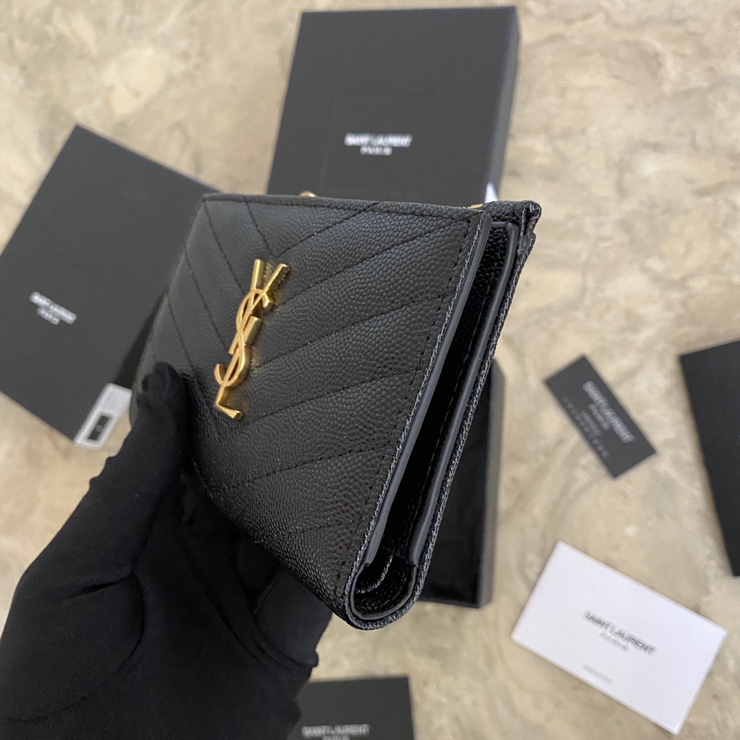 MONOGRAM ZIPPERED TWO-PART WALLET IN QUILTED GRAIN DE POUDRE EMBOSSED LEATHER1:1High-quality replica
