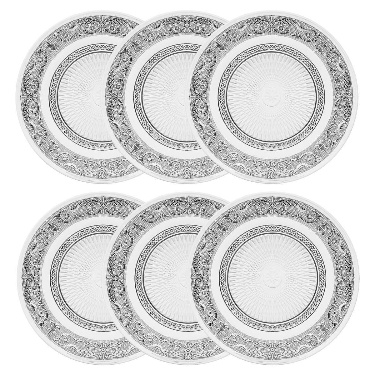 Set of 6 dinner plates "Renaissance" D.25.2 cm