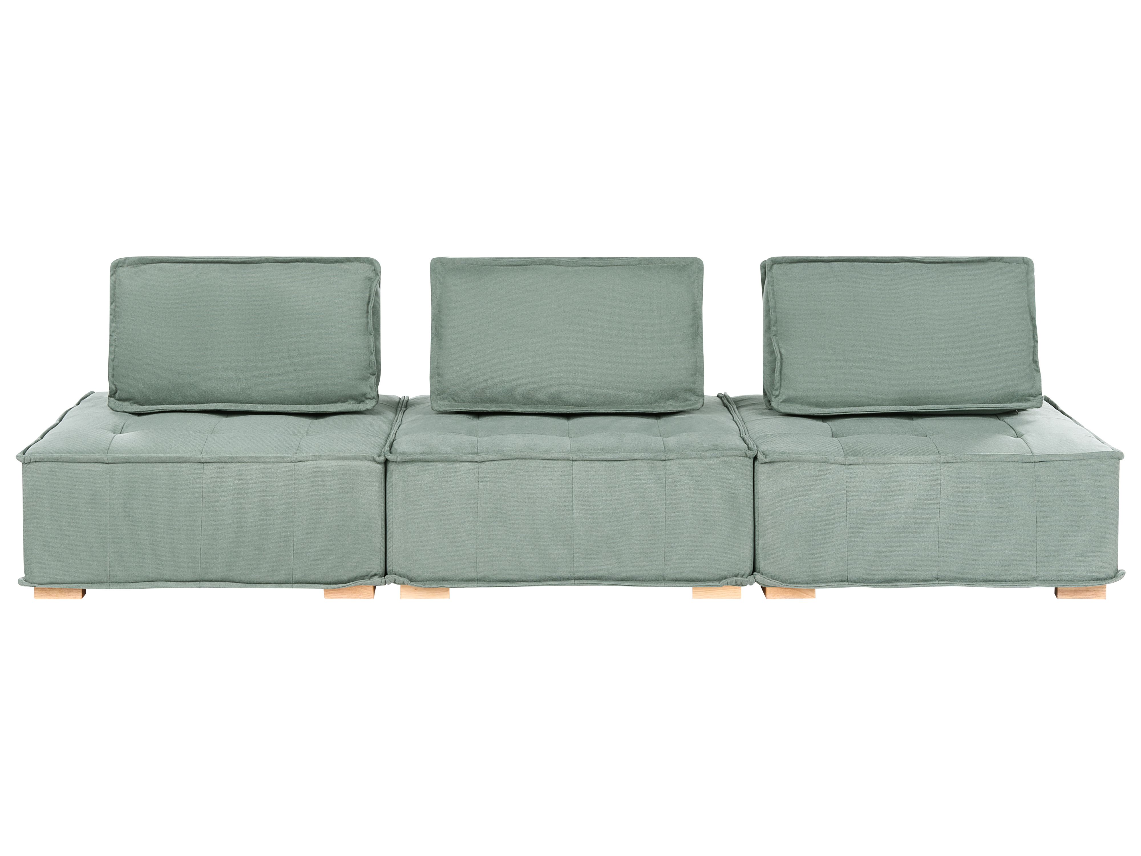 Modular Sofa 3 Seater TIBRO Fabric Light Green