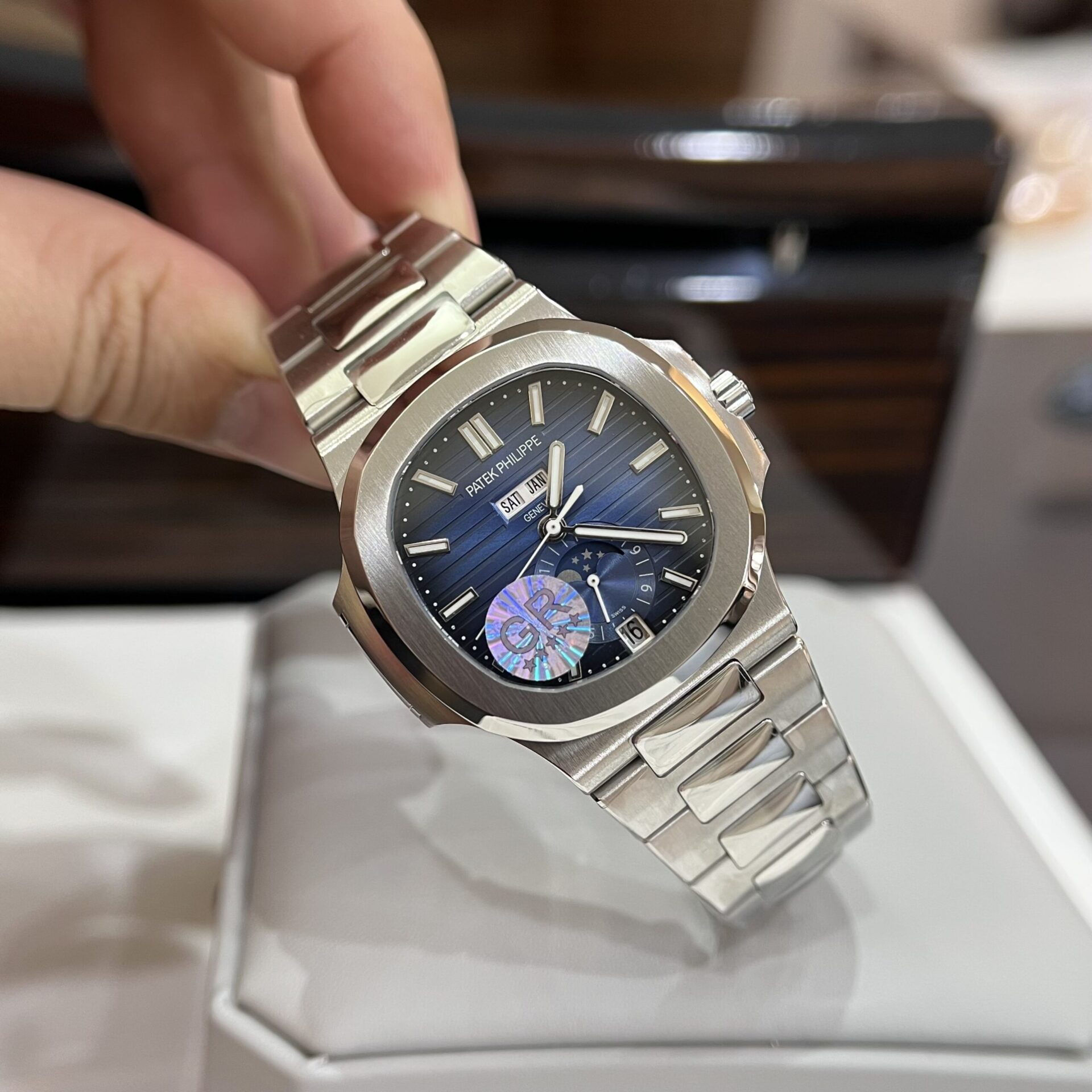 Patek Philippe Replica Watches Nautilus 5726G Blue Dial GR Factory 40.5mm - Top club