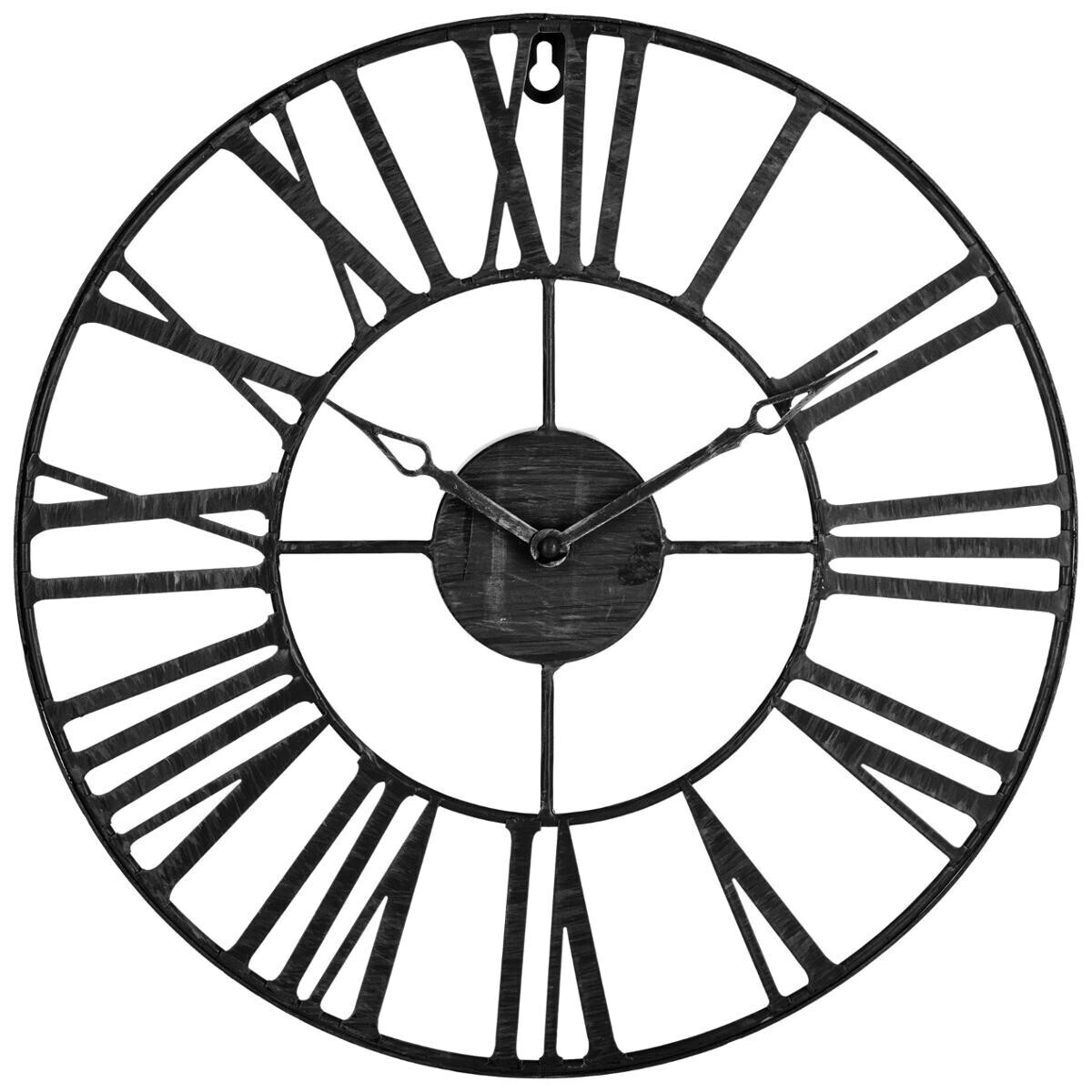 Clock , metal "Andras" Black, D.37 cm
