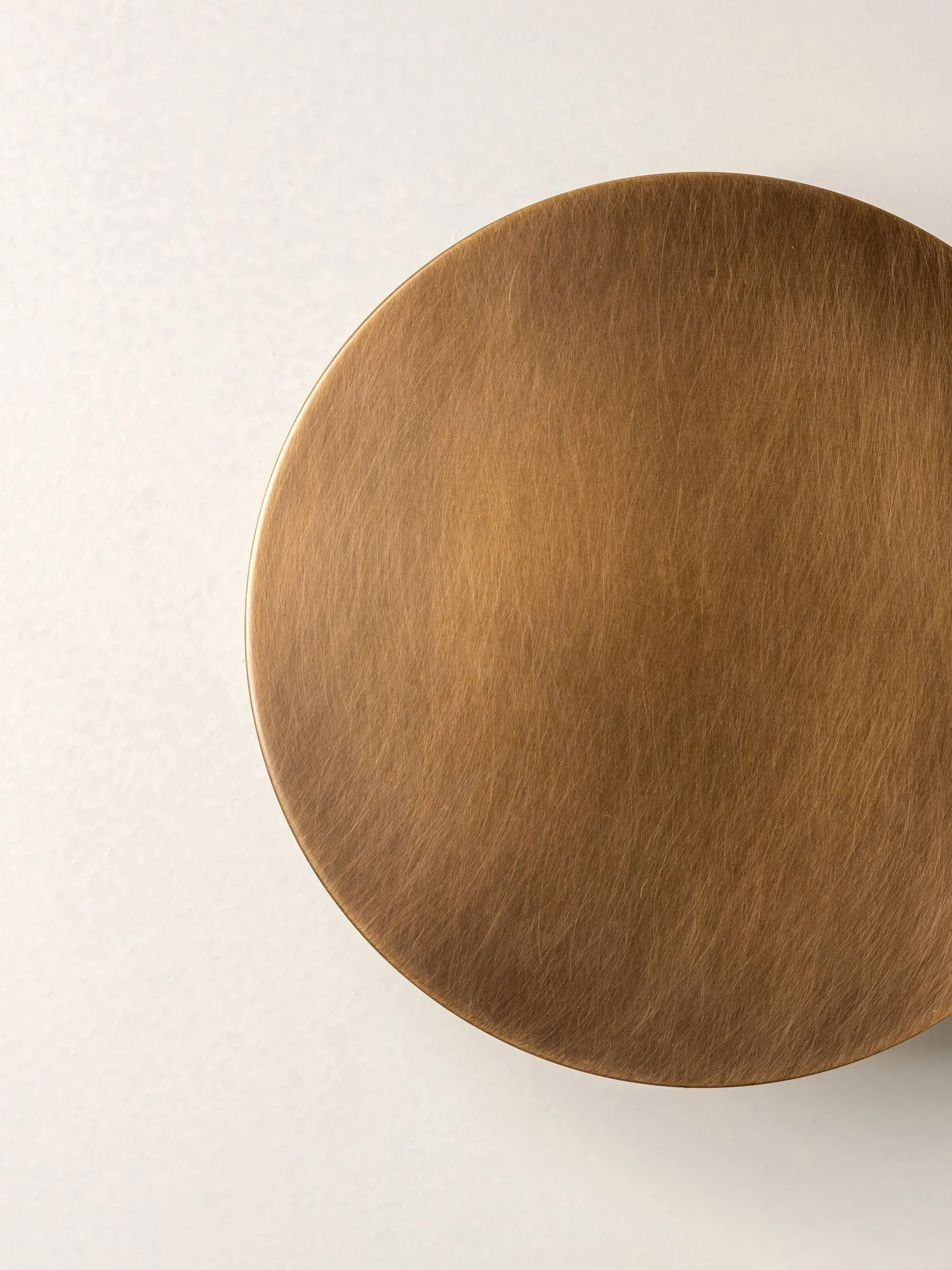 Santi - LED adjustable aged brass disc wall light