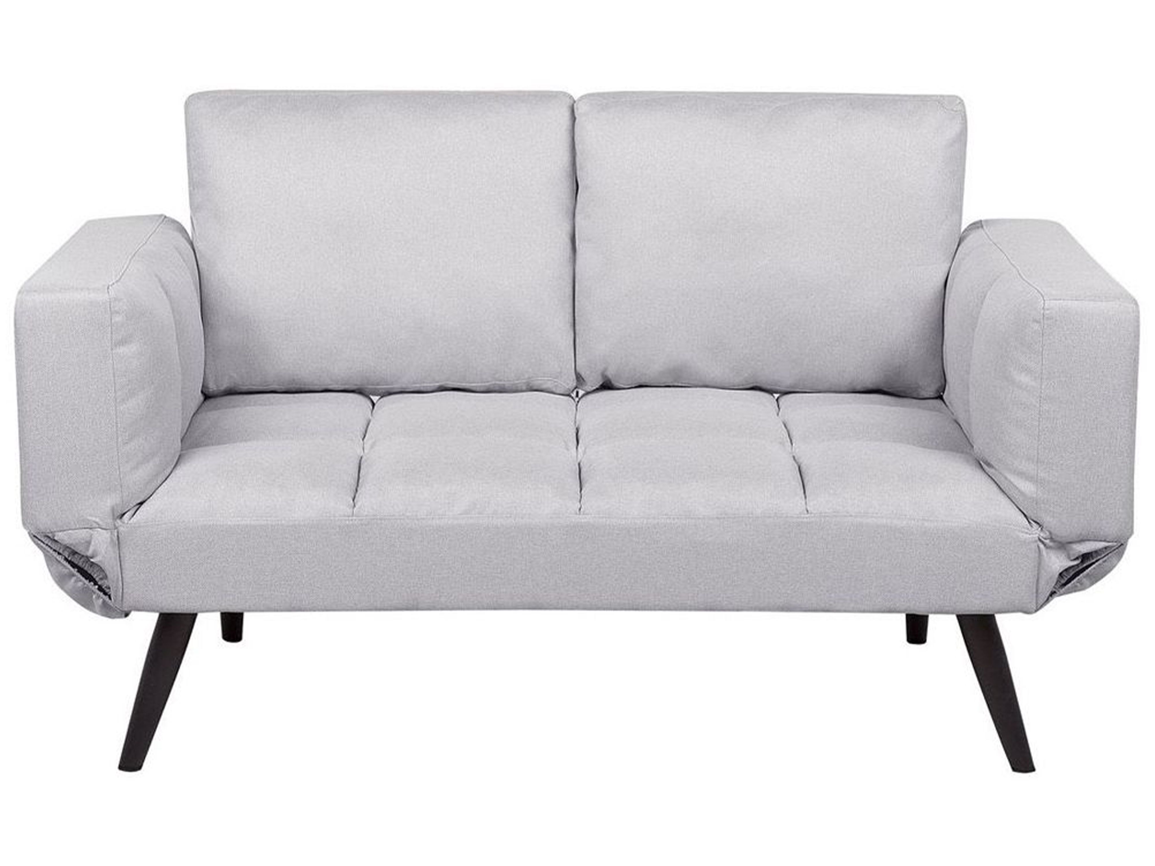 Sofa Bed 2 Seater BREKKE Fabric Light Grey