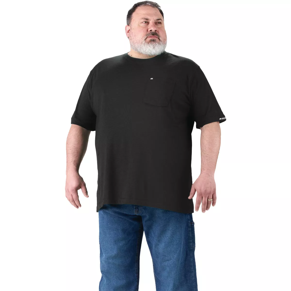 Berne Performance Men's 4XL Tall Black Short Sleeve Pocket T-Shirt