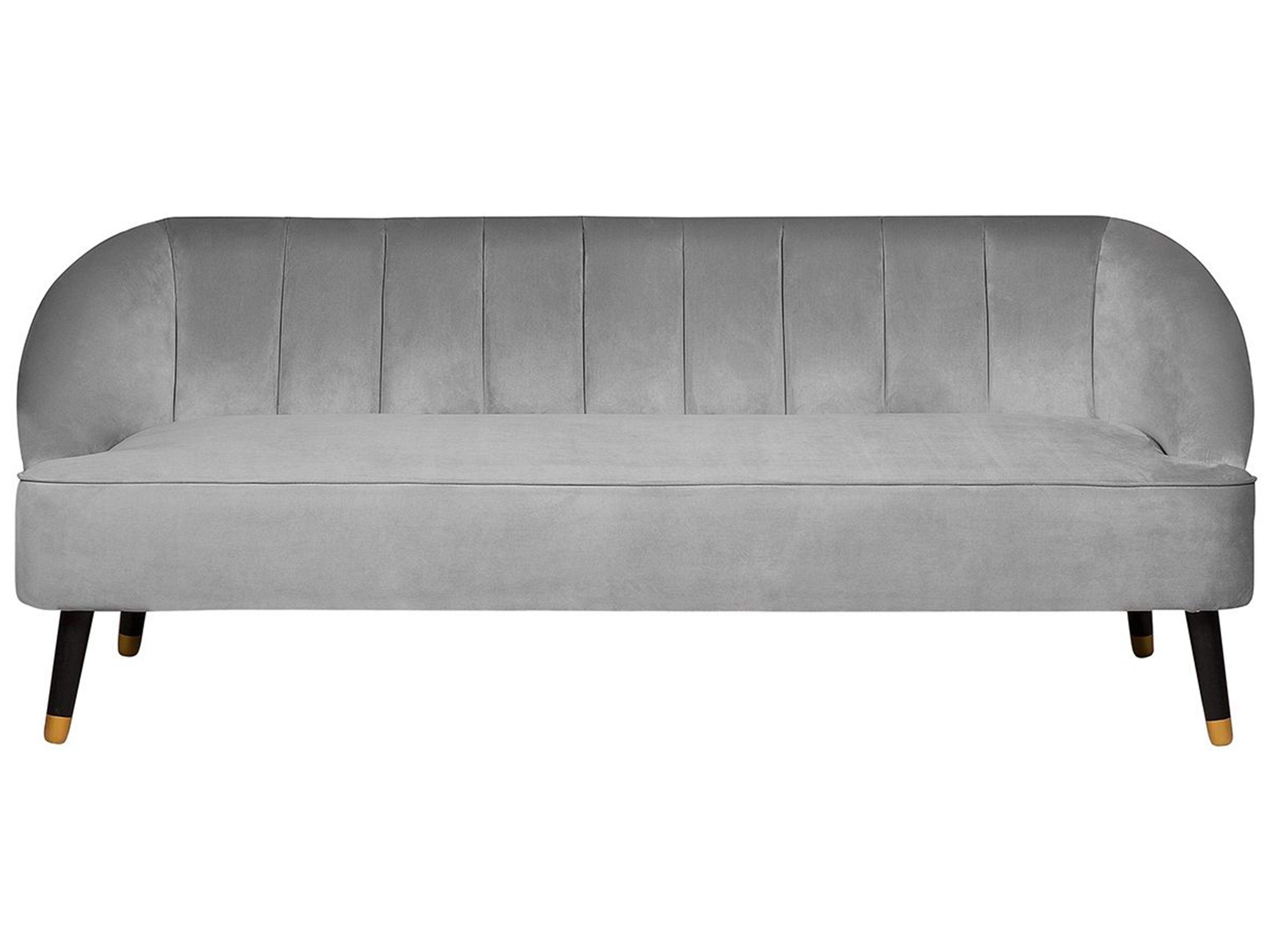 Sofa 3 Seater ALSVAG Velvet Light Grey