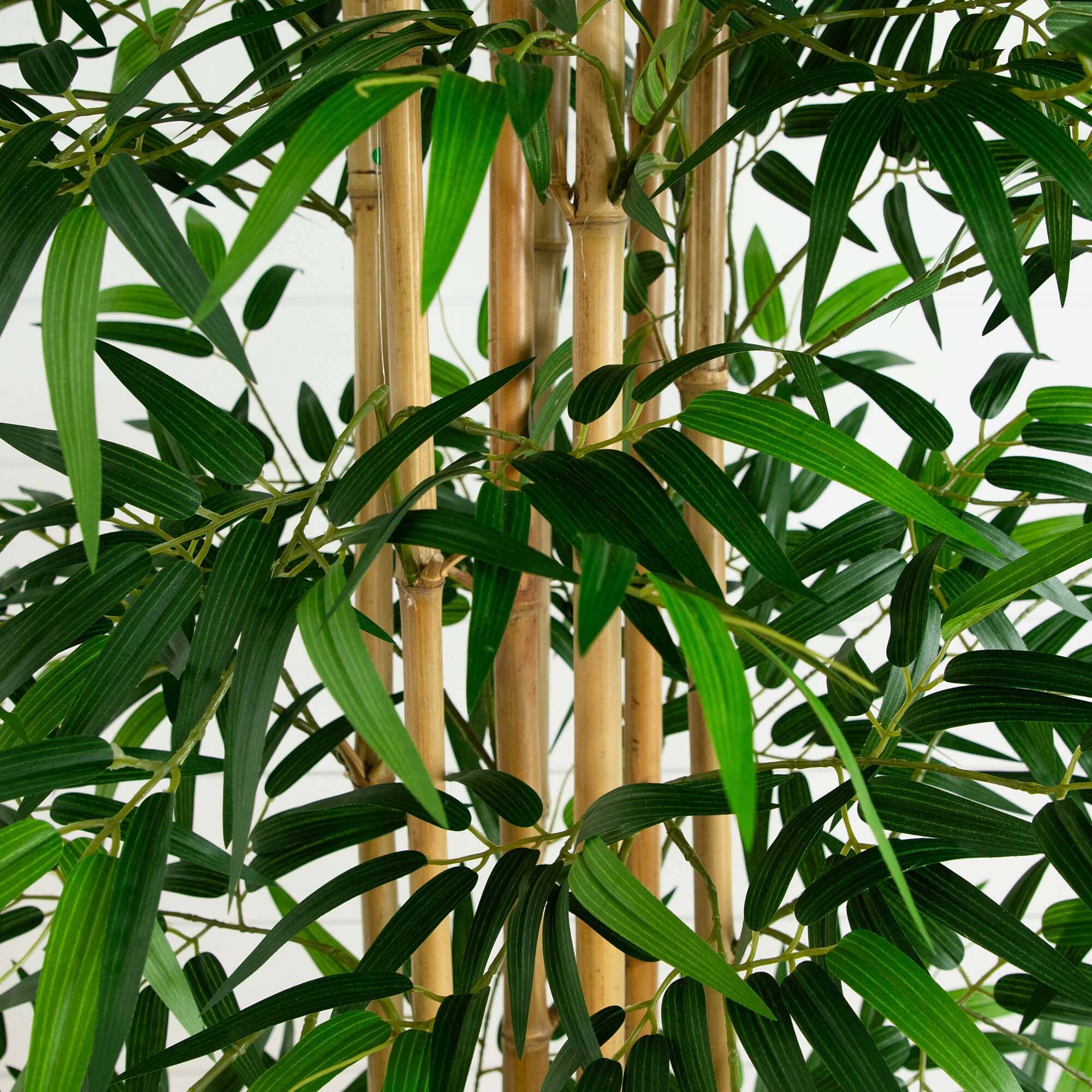 9' Artificial Bamboo Tree with Real Bamboo Trunks