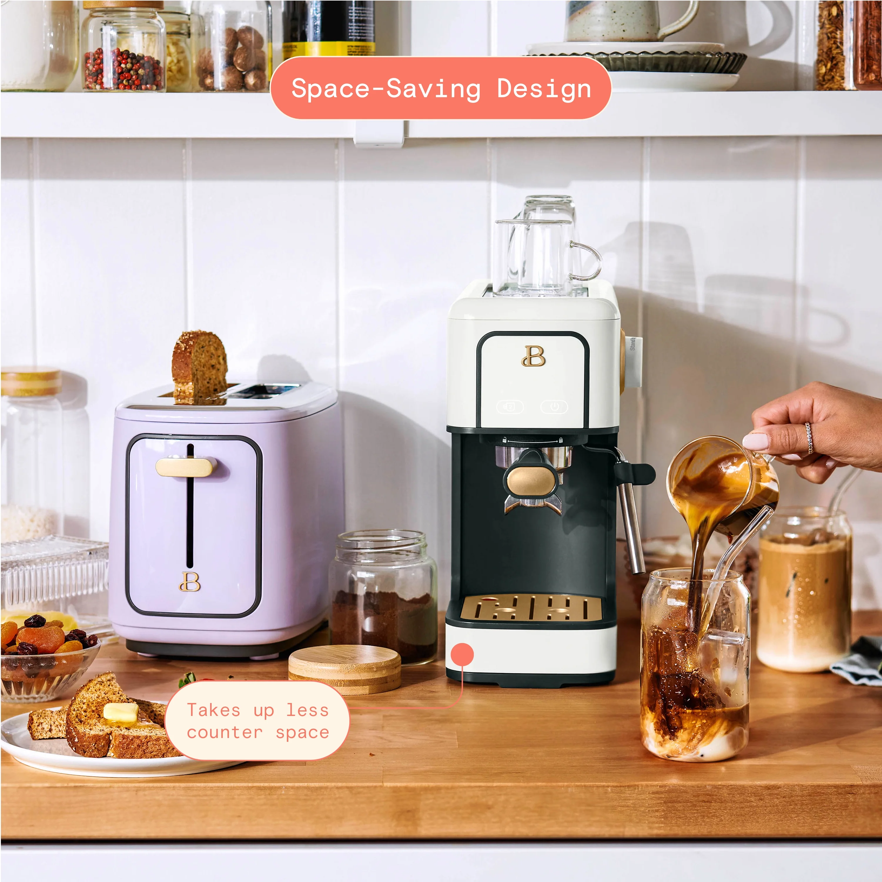 Beautiful Slim Espresso Machine with 20-Bar Pressure, Black Sesame by Drew Barrymore - Image 49