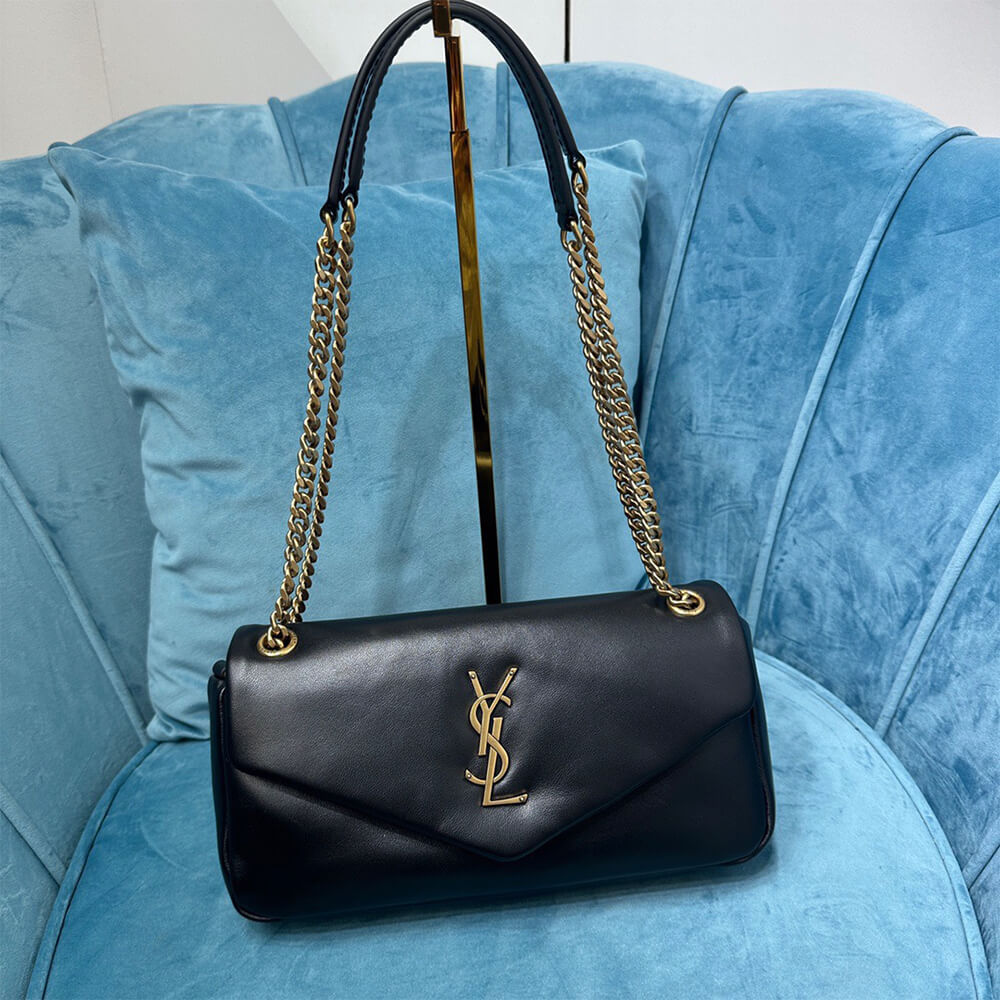 YSL Calypso Small Bag In Plunged Lambskin1:1High-quality replica