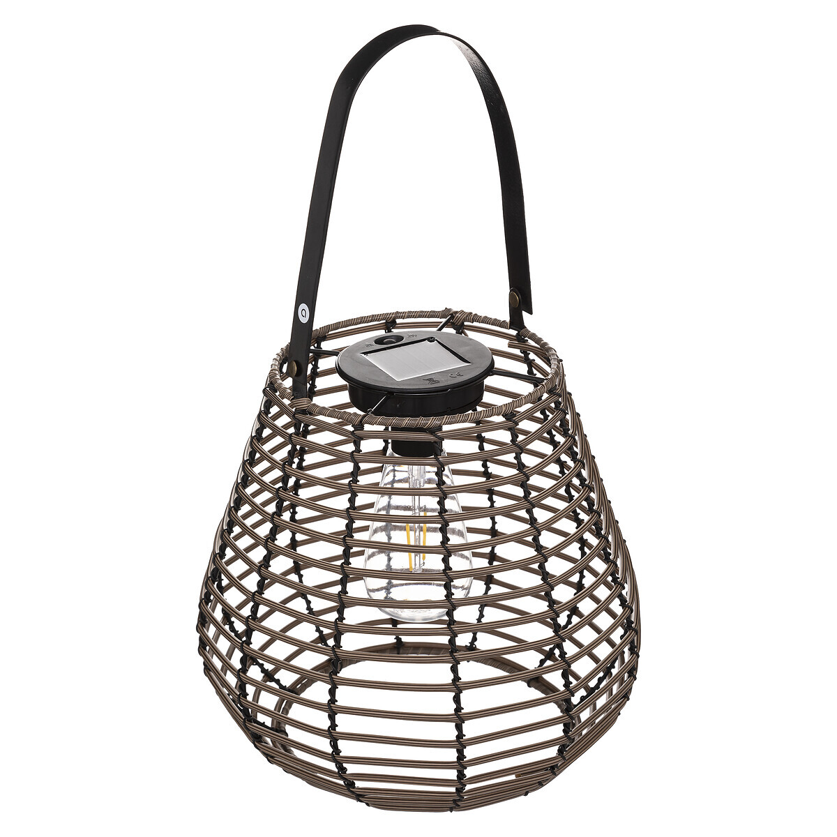 Solar lamp "Viky" Tonka brown, H.26 cm