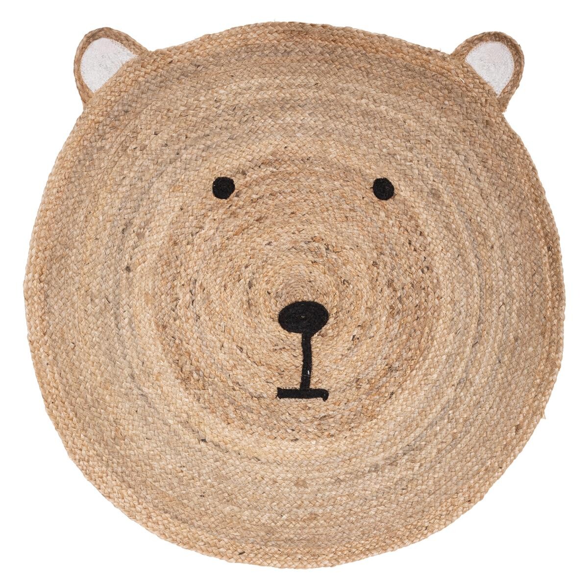 Kids rug "Bear" Jute, D.100 cm