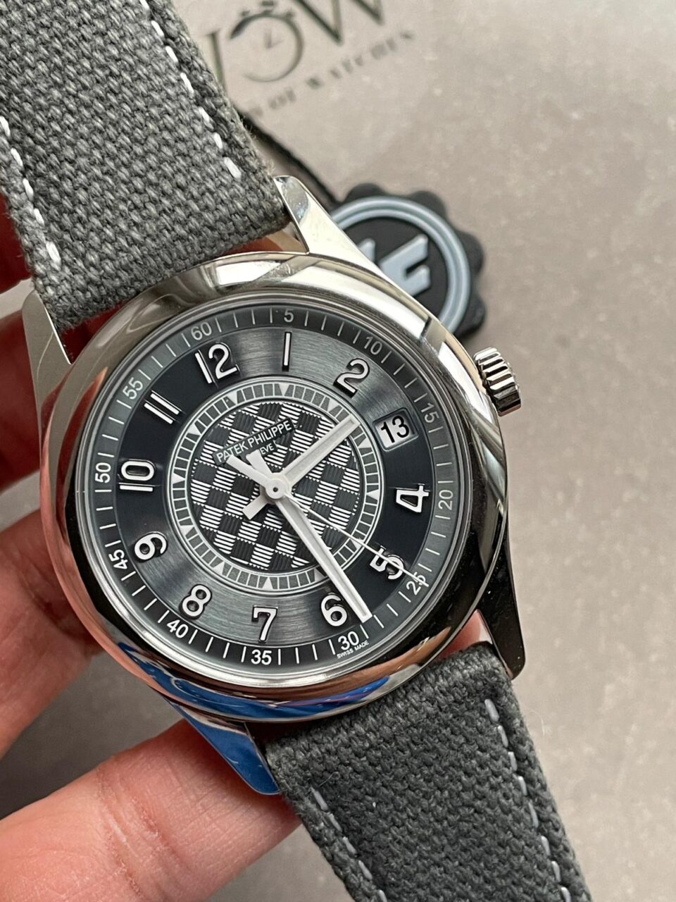 Replica PATEK PHILIPPE Calatrava 6007A-001 SS ZF 1:1 Best Edition Grey Dial on Grey Leather Strap A324CS - Top club