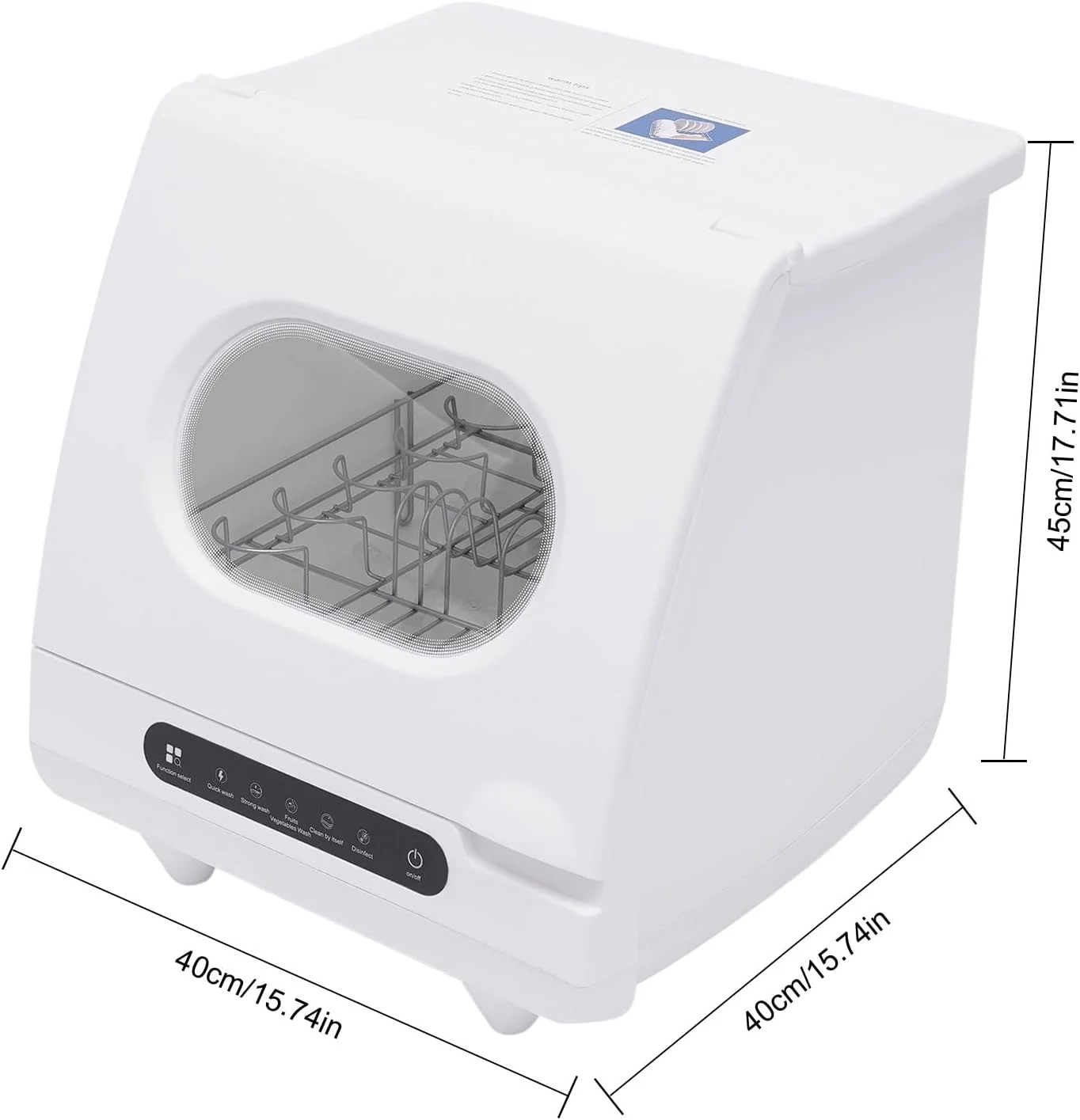 Portable Mini Countertop Dishwasher 1200W Compact Dishwasher, 5 Wash ProgramsPortable Dishwasher for Apartments, Dormitories and RVs