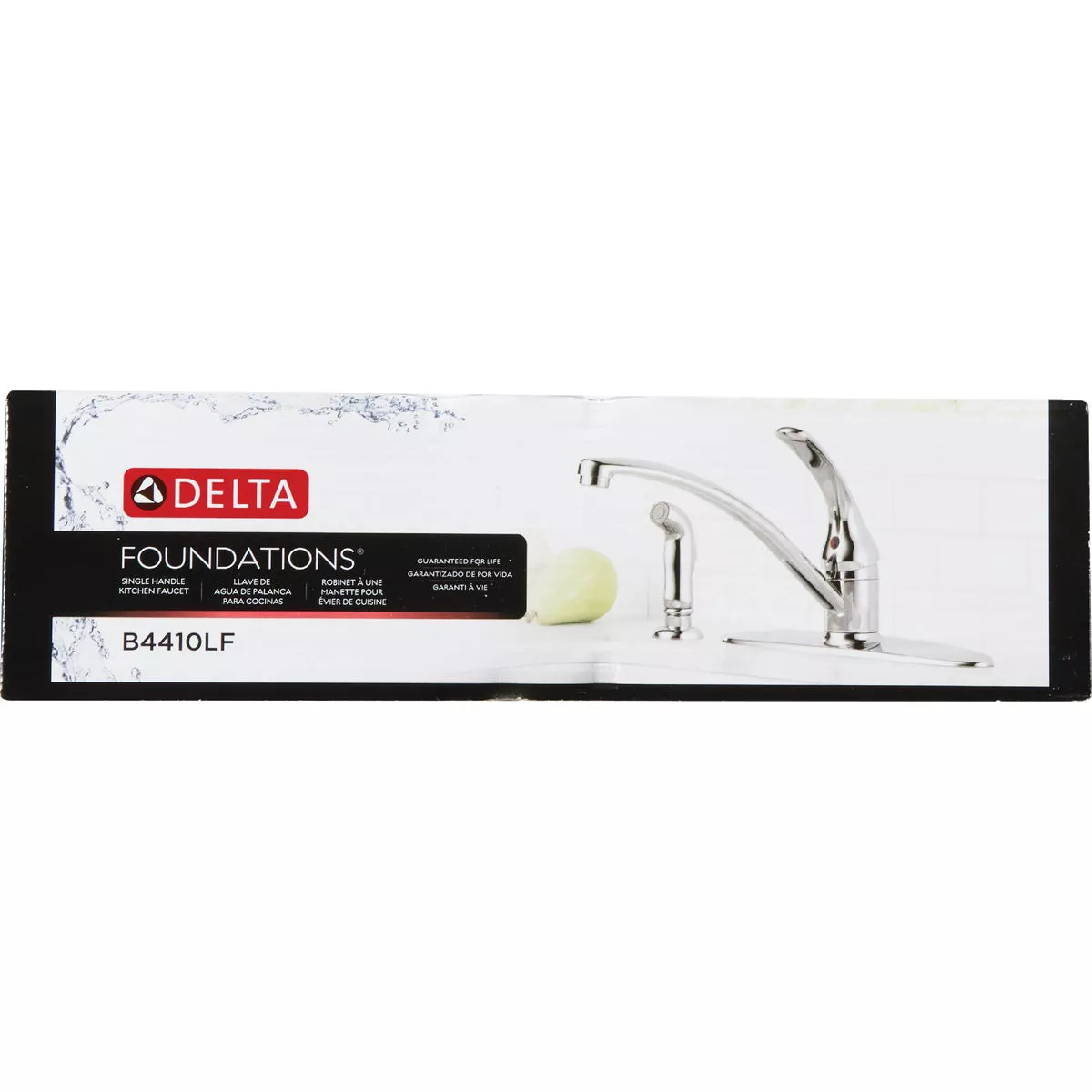 Delta Foundations 1-Handle Lever Kitchen Faucet with Side Spray, Chrome