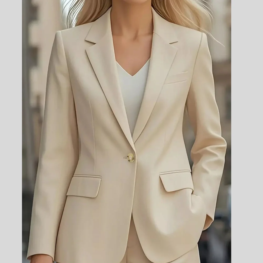 Classic One-Button Tailored Blazer - ZKZOOK