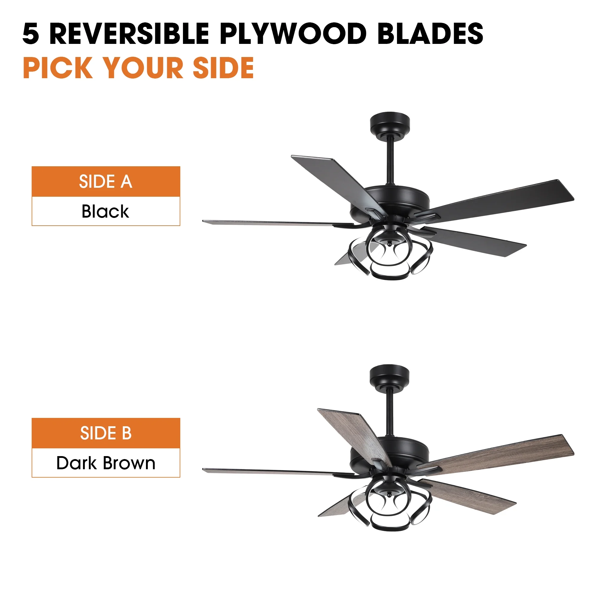Parrot Uncle 52-Inch Contemporary Chrome Ceiling Fan with Integrated LED Lights and Remote Control - Image 20