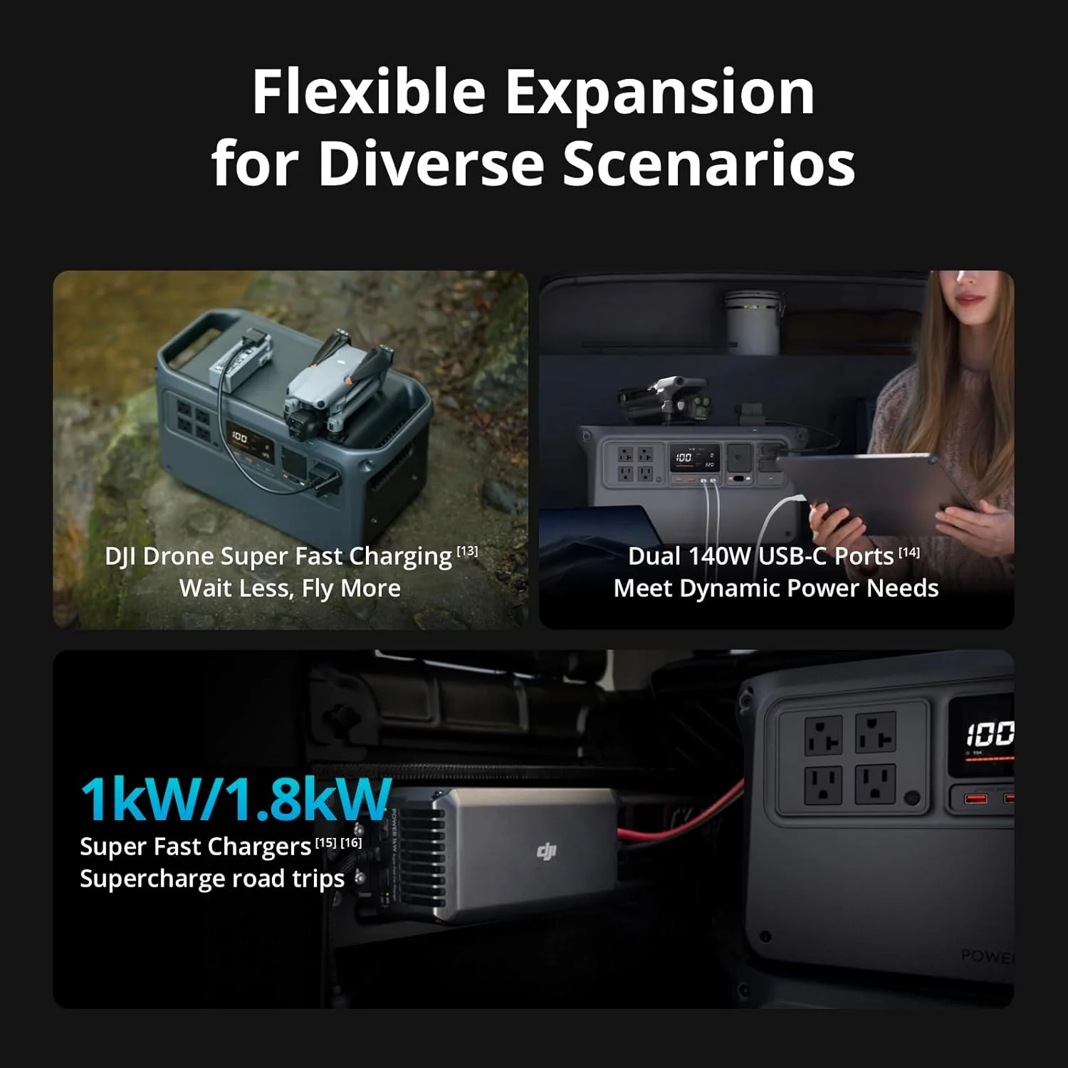 DJI Portable Power Station 1024Wh LFP Battery, 2600W Stable Output - Power 1000 V2 - Image 7 DJI Portable Power Station 1024Wh LFP Battery, 2600W Stable Output - Power 1000 V2 - Image 7