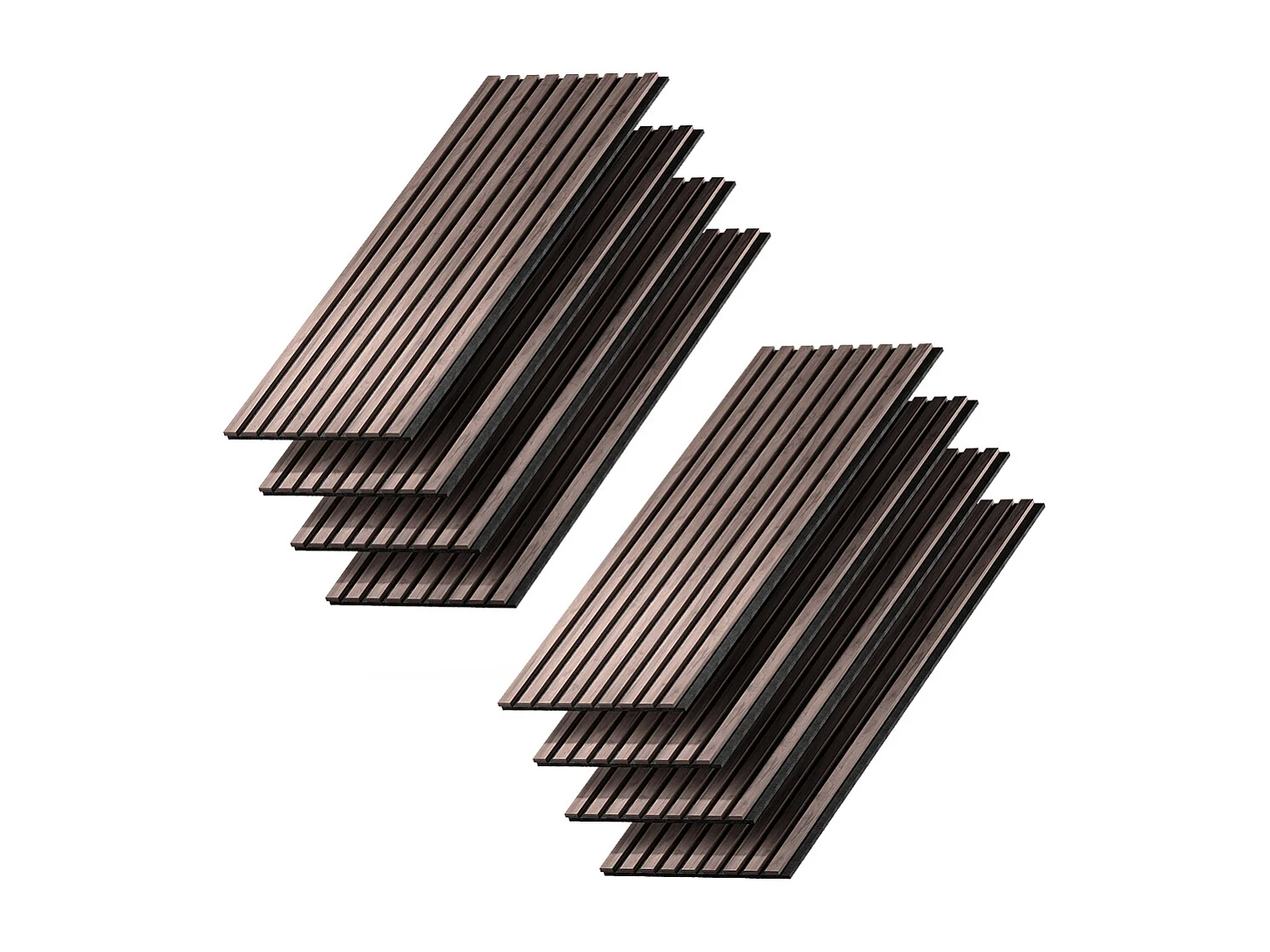Panneau mural noyer/marron 120x1.8x40 sonoa