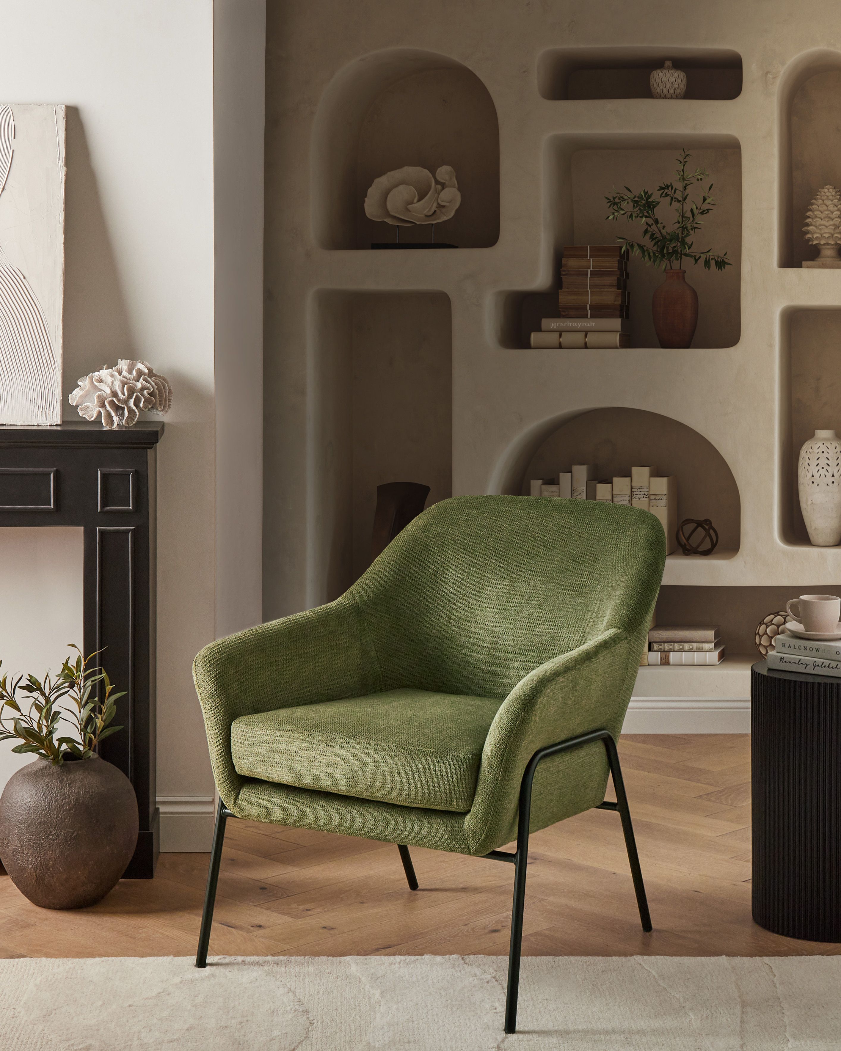 Armchair VEDDIGE Fabric Green