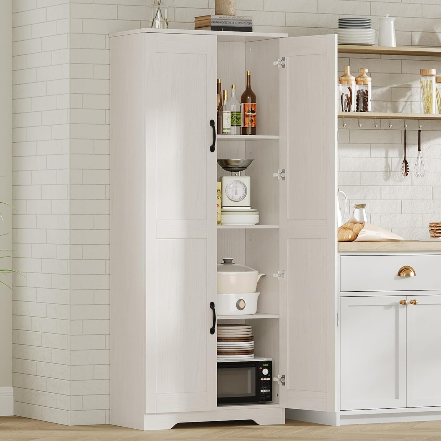 IDEALHOUSE Tall Pantry Cabinet, 60