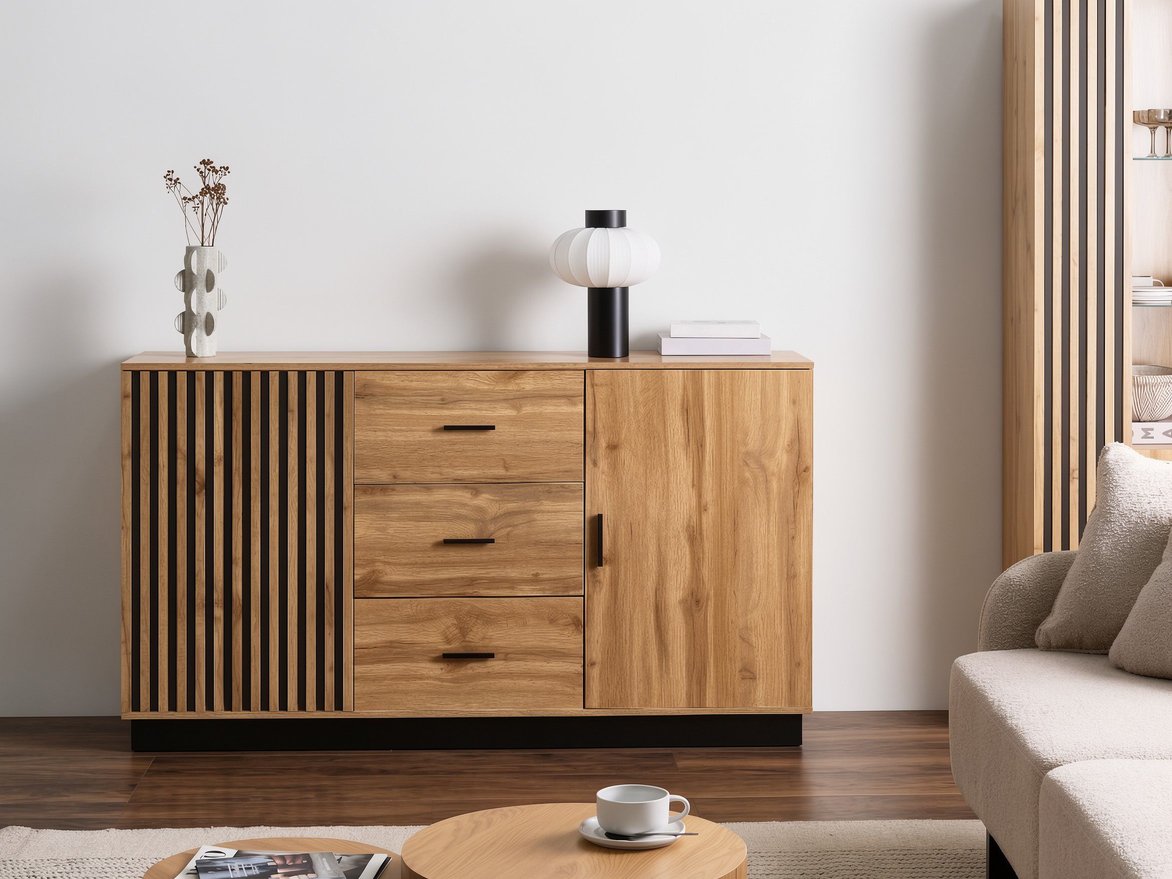 2 Door Sideboard MANAIA Brown
