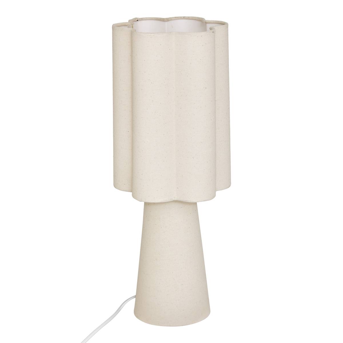 Lamp "Blanca" Beige linen, H.44 cm