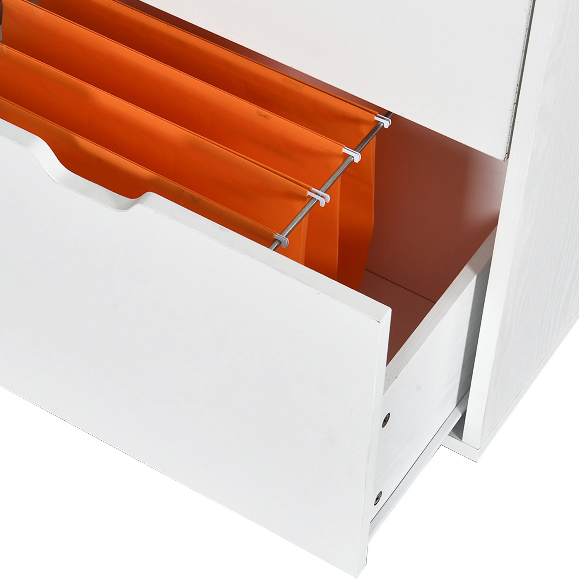 Dextrus L Shaped Desk with Power Outlets & LED Lights, Computer Desk with 3 Drawers and 3 Storage Shelves, White Office Desk Corner Desk for Home Office - Image 14