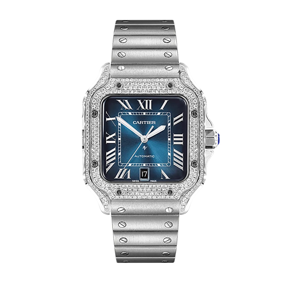 Fake Cartier Replica Watch Santos Limited Edition Black Custom(1:1 replica) - Top club