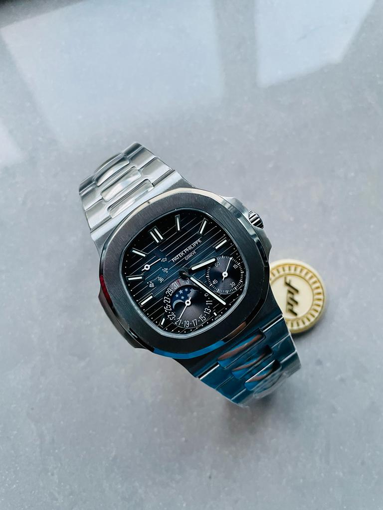 Replica PATEK PHILIPPE Nautilus 5712 SS PPF 1:1 Best Edition Blue Dial on SS Bracelet A240 V2 - Top club