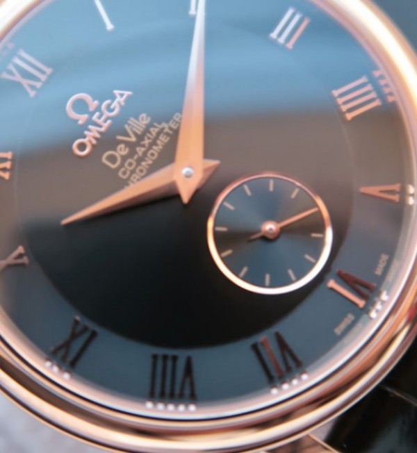 Replica Omega MKF De Ville 39mm RG Co-Axial Black Dial Brown Leather A2202 - Elite Watch Atelier