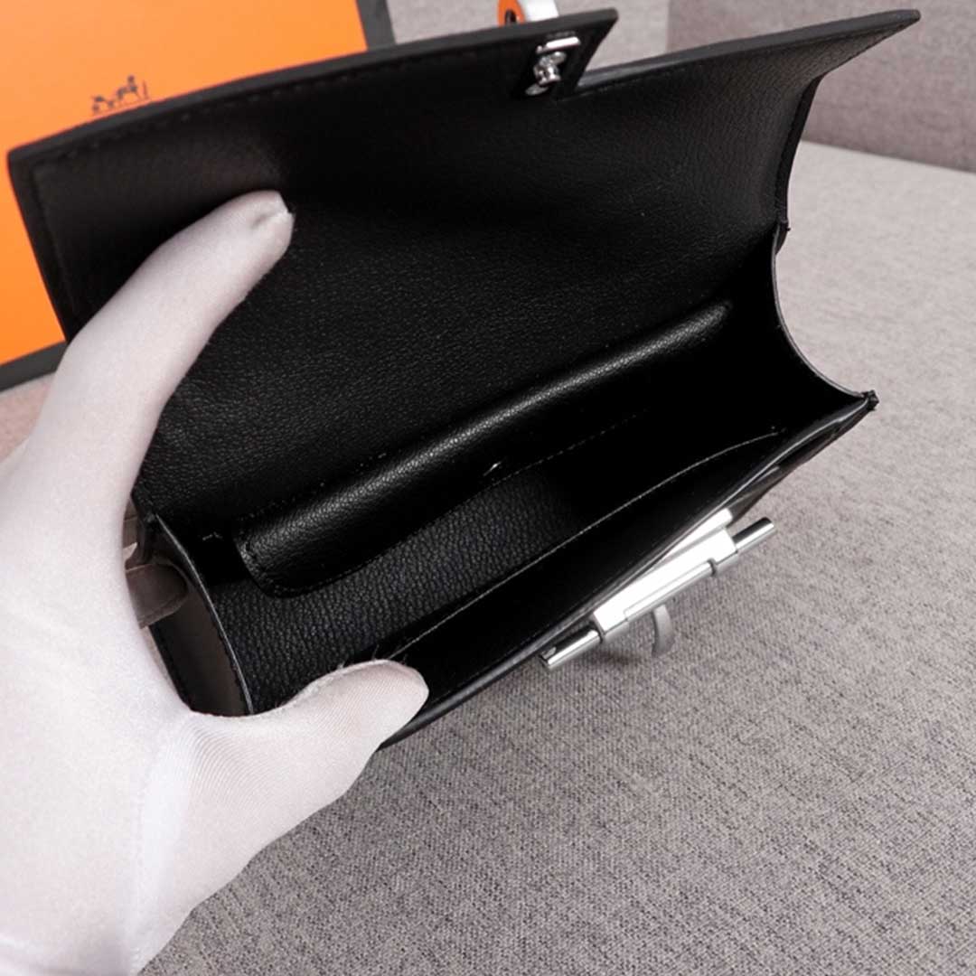Replica Hermes Verrou Chaine Mini Bag Beige/Black/Brown1:1High-quality replica