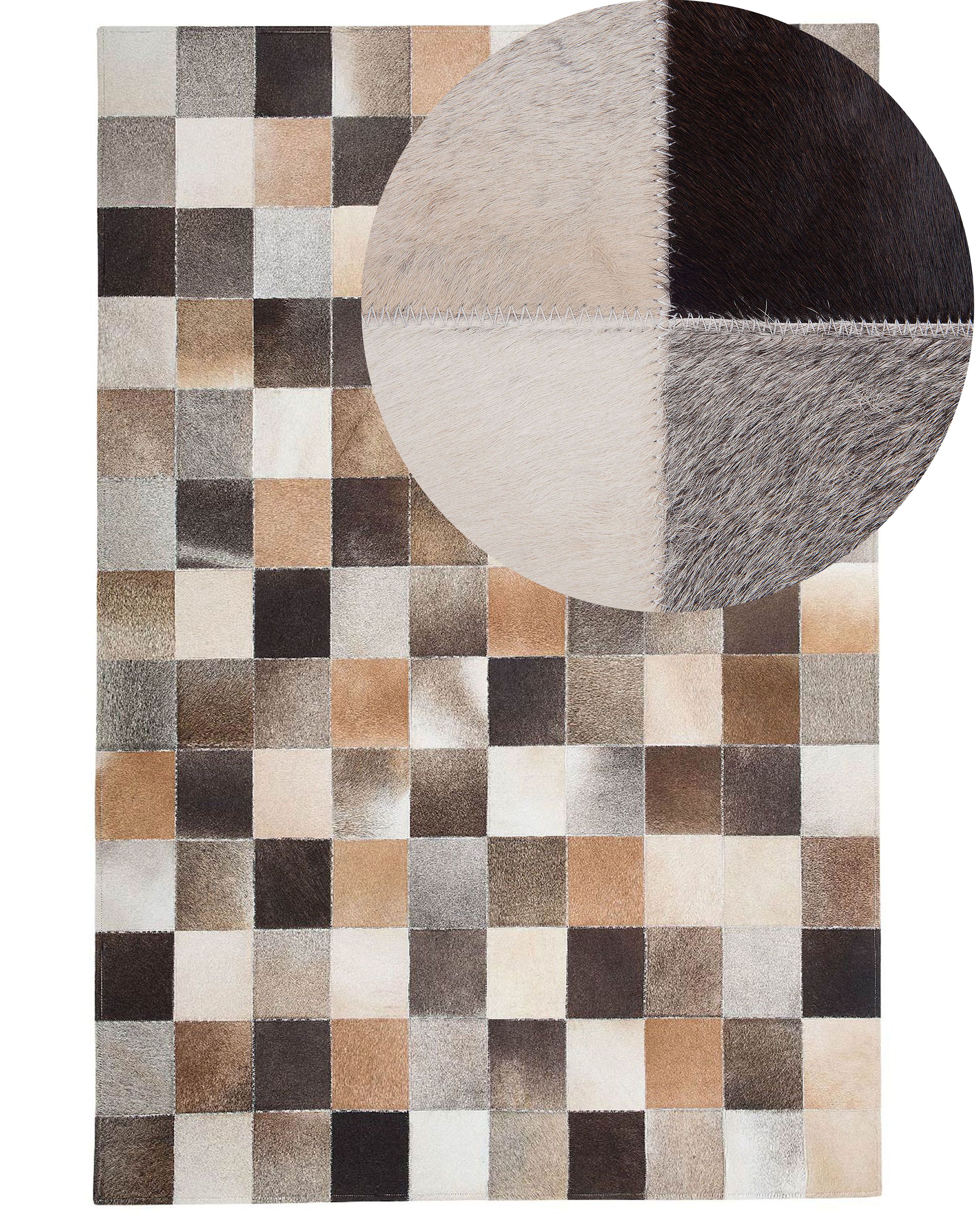 Rug SOKE Brown 200 x 300 cm Leather