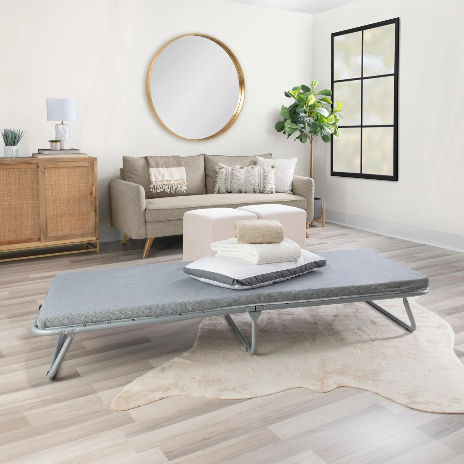 Linon Home Decor FDB533FLDAS 12.20 x 31.50 x 74.80 in. Doxon Folding Bed - Image 8