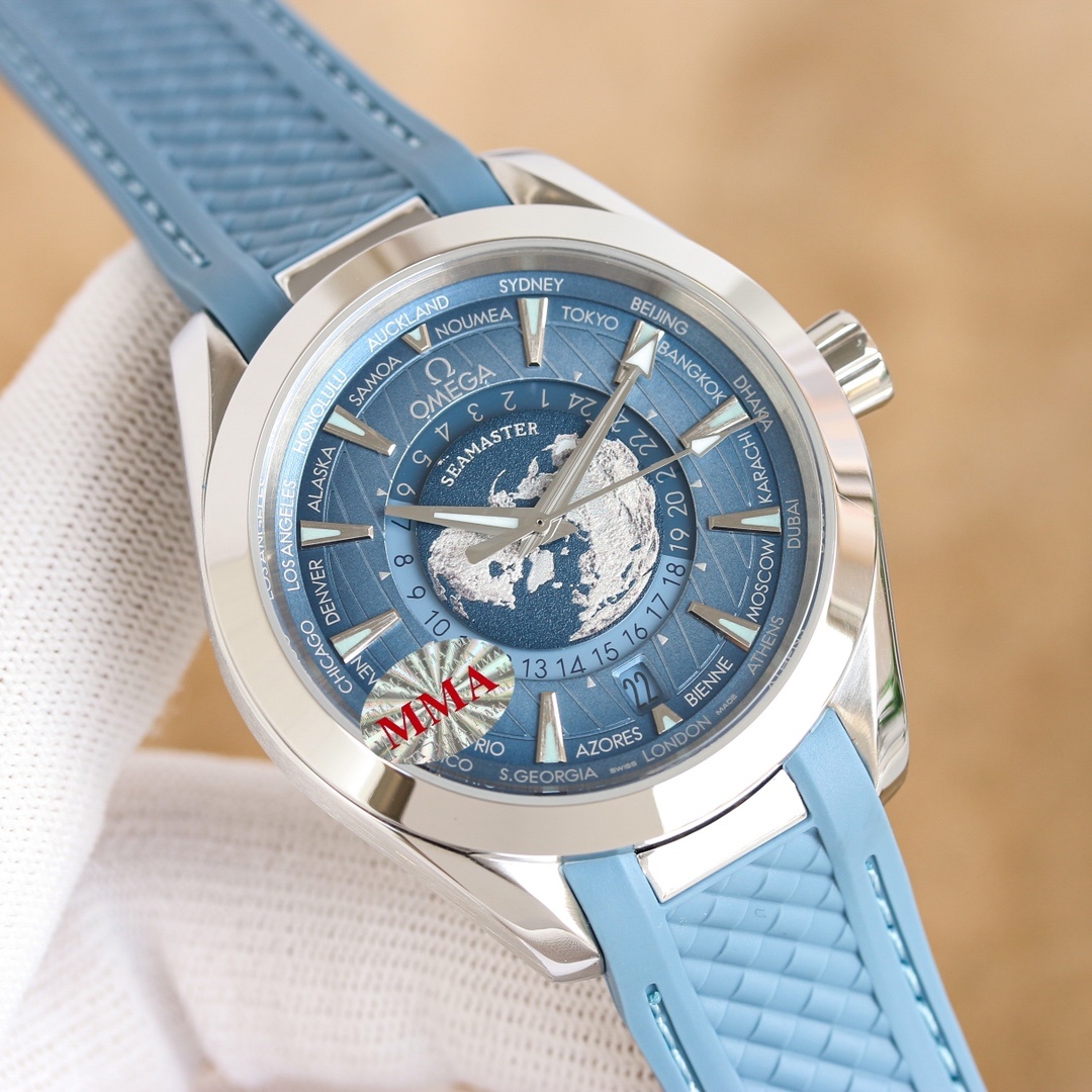 Seamaster Aqua Terra 150M 43 mm, steel on rubber strap(1:1 replica) - Top club