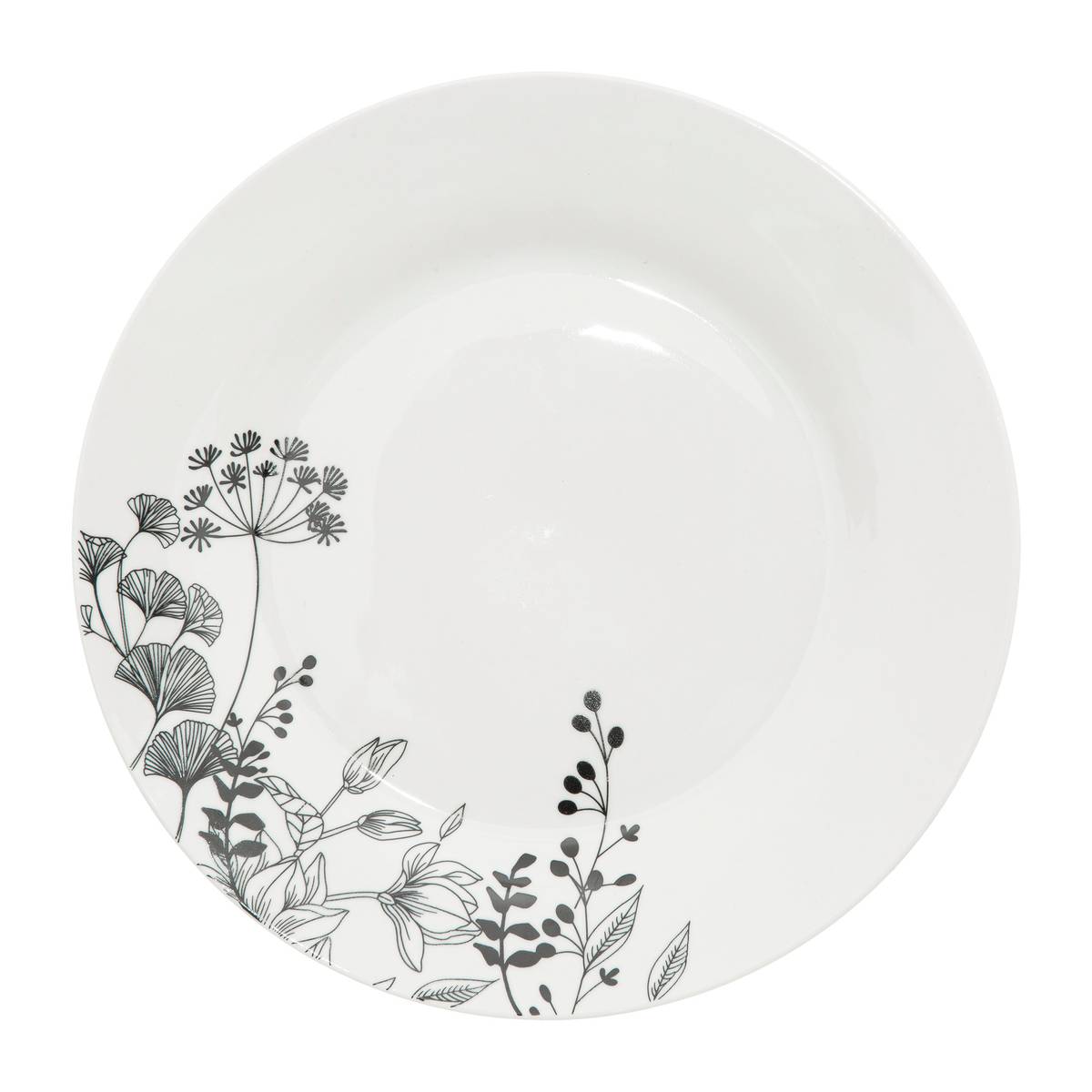 Tableware set "White Floral" 18 pieces, white