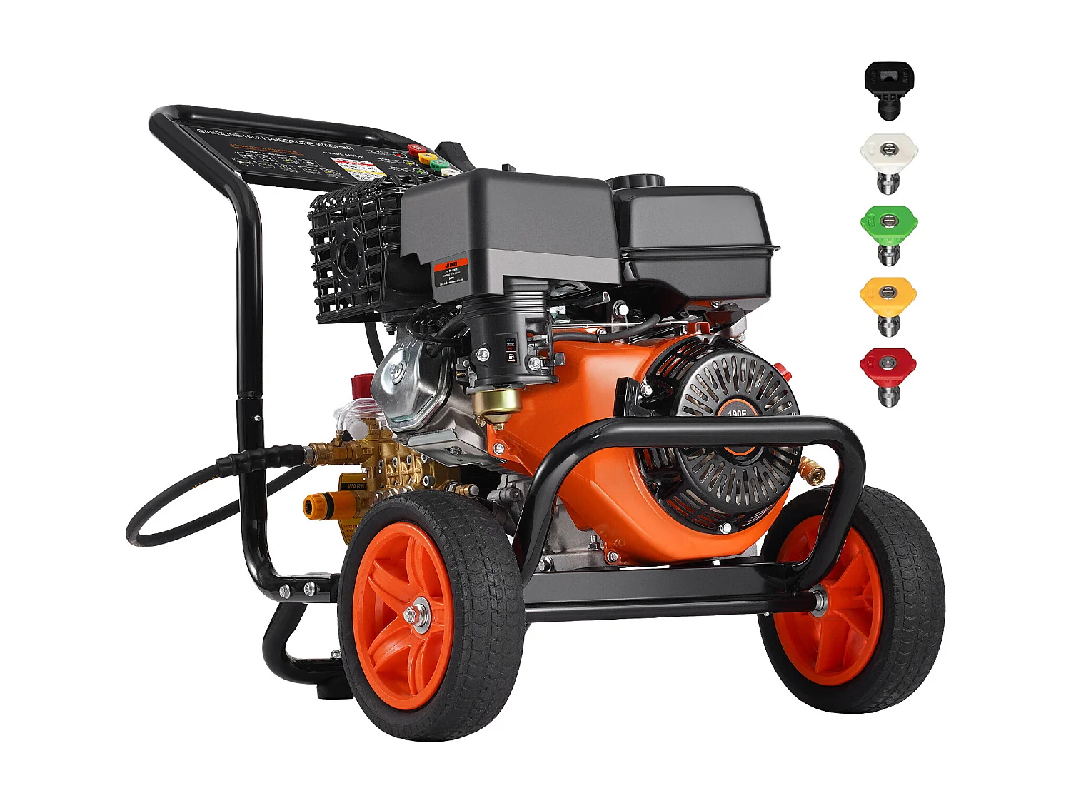Nettoyeur Haute Pression SucceBuy  à Essence 4400 PSI 15 L/Min 2,6 GPM 5 Buses pour le Nettoyage