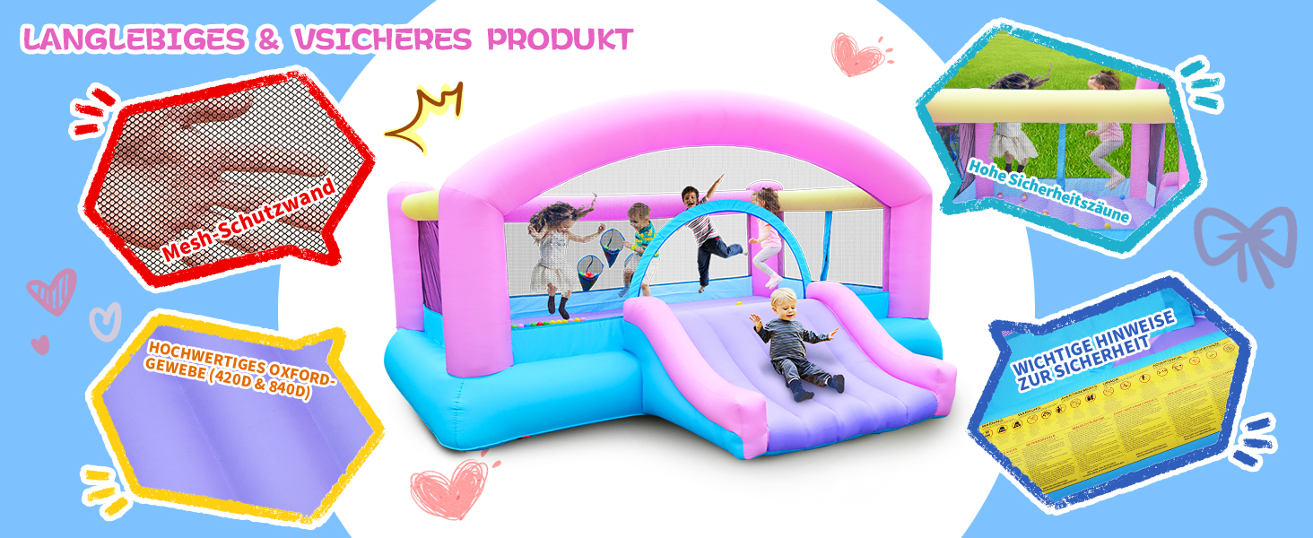 Infografika przedstawiająca krok po kroku proces składania produktu, zilustrowana niebieskimi i różowymi diagramami. Zawiera ponumerowane kroki ze strzałkami wskazującymi kierunki składania.
