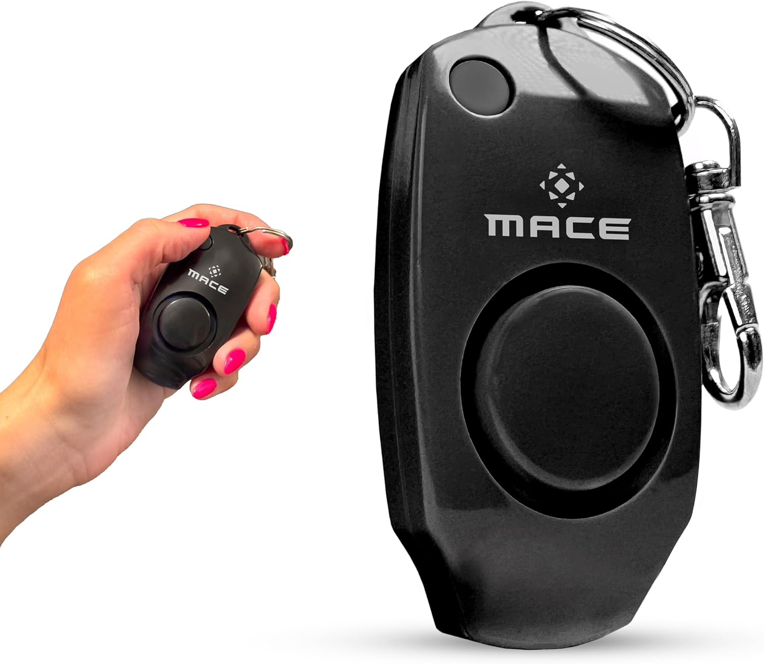 Mace Personal Safety Alarm - Loud 130db Siren, Built in Emergency Whistle, Easy On/Off Push Button Activation, Batteries Included, Personal Alarm for Women & Men - Neon Pink