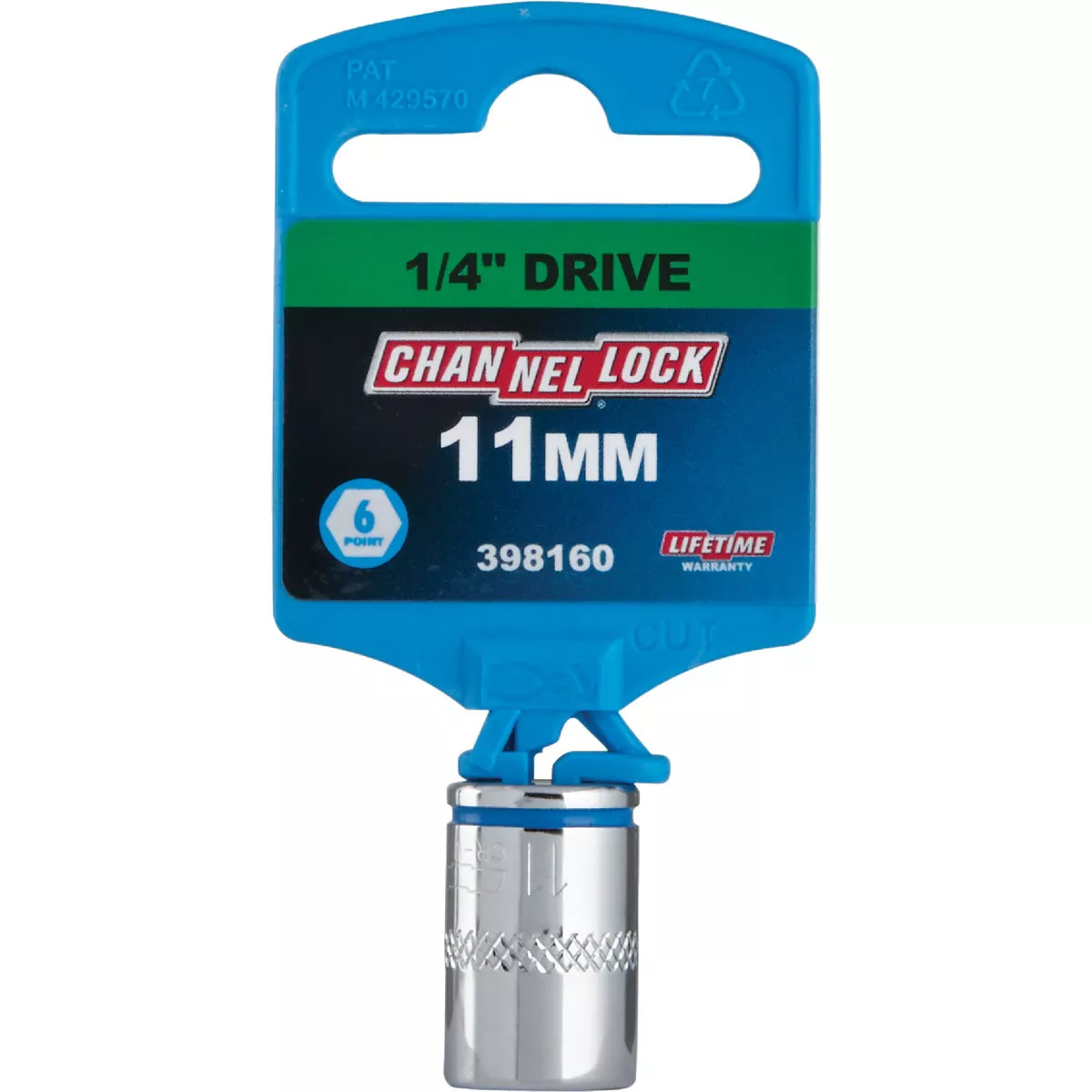 Channellock 1/4 In. Drive 11 mm 6-Point Shallow Metric Socket